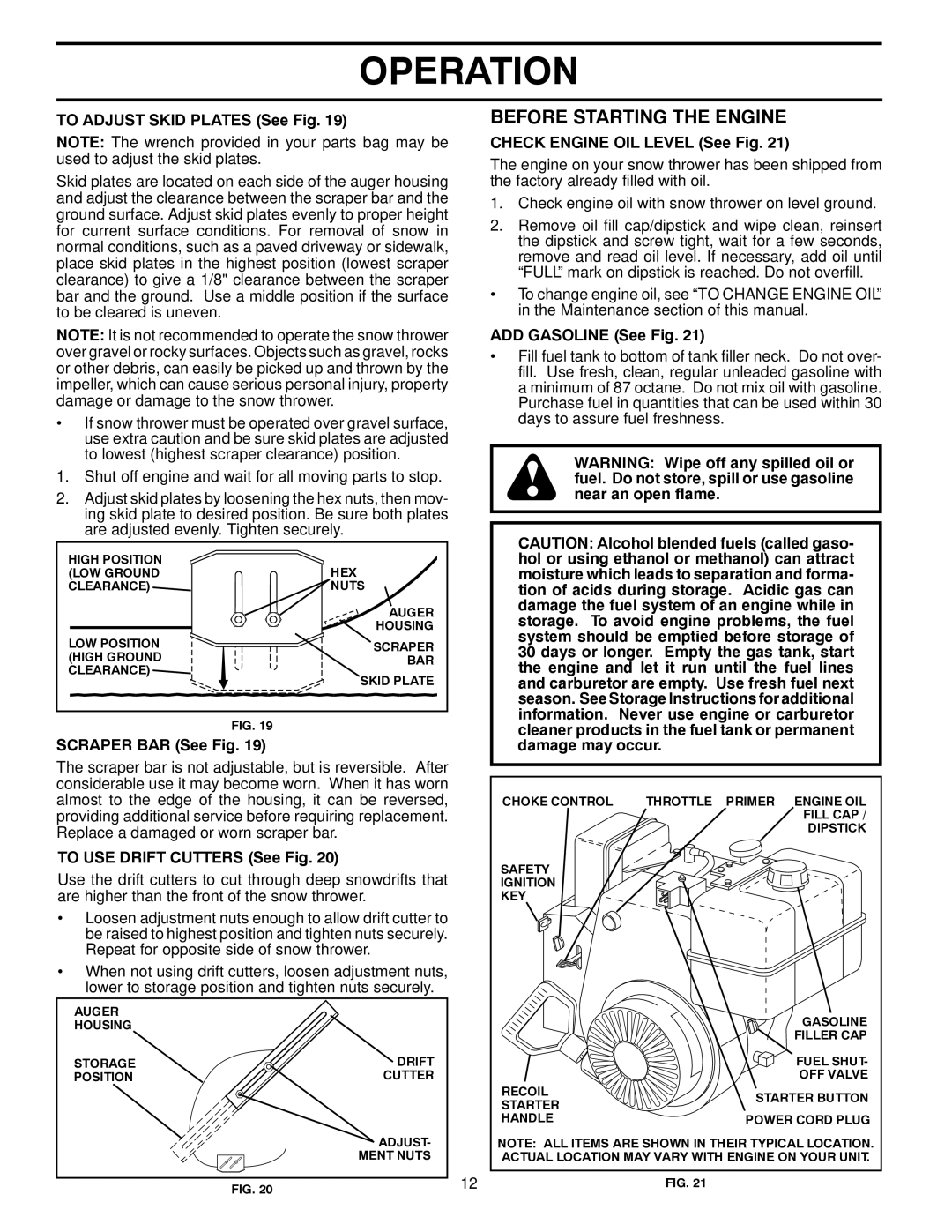 Husqvarna 1330SB owner manual Before Starting the Engine 