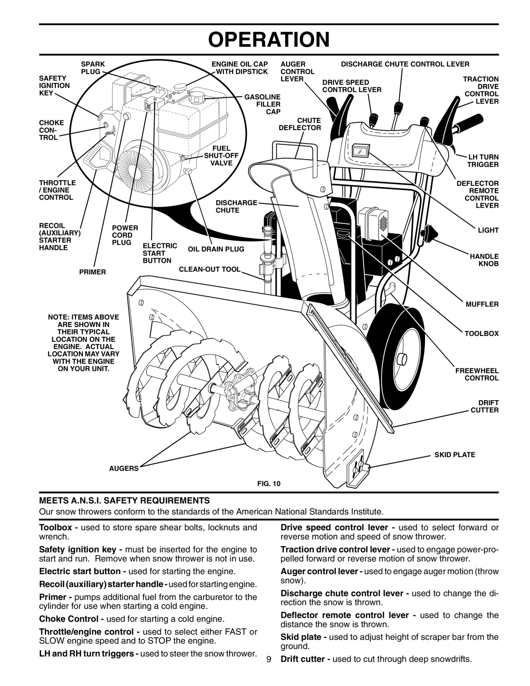 Husqvarna 1330SBEXP owner manual Meets A.N.S.I. Safety Requirements 