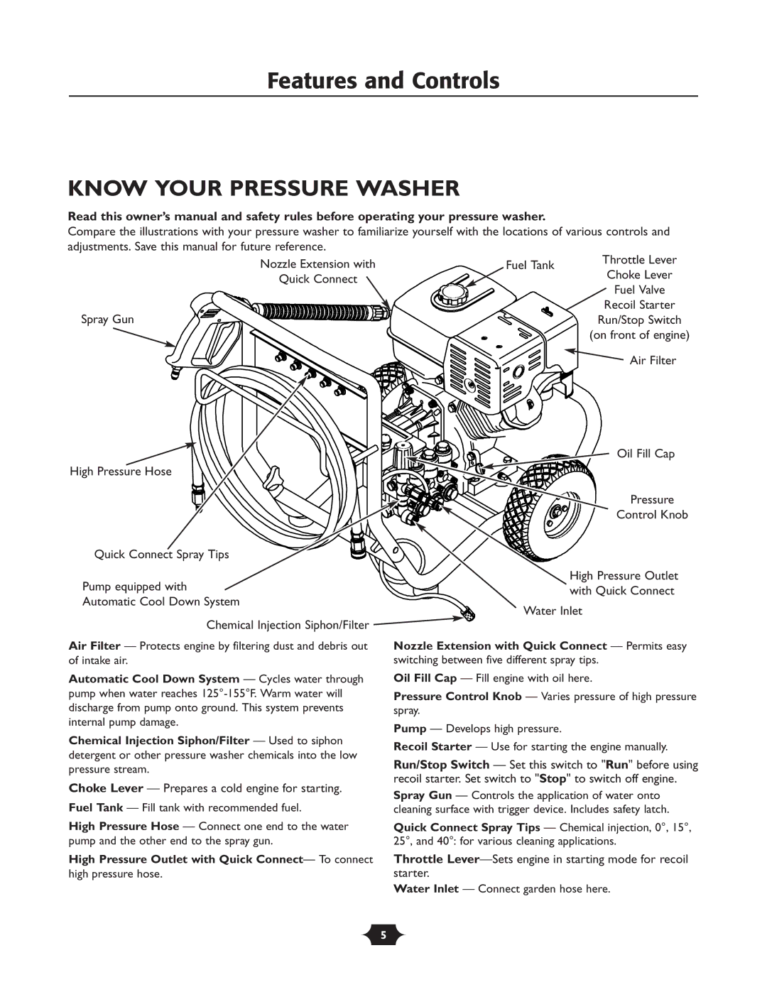 Husqvarna 1337PW owner manual Know Your Pressure Washer, High Pressure Outlet with Quick Connect- To connect 