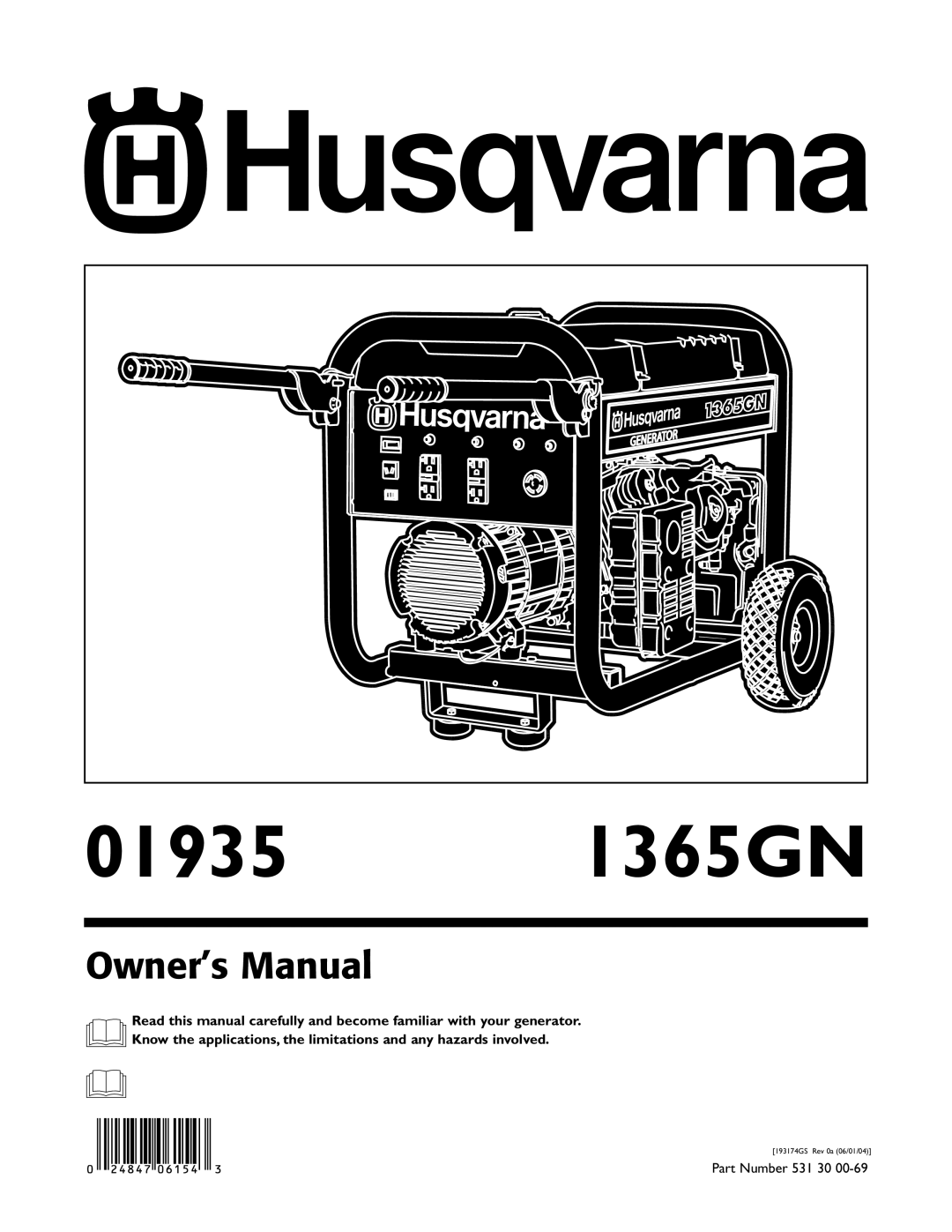 Husqvarna 1365GN owner manual 