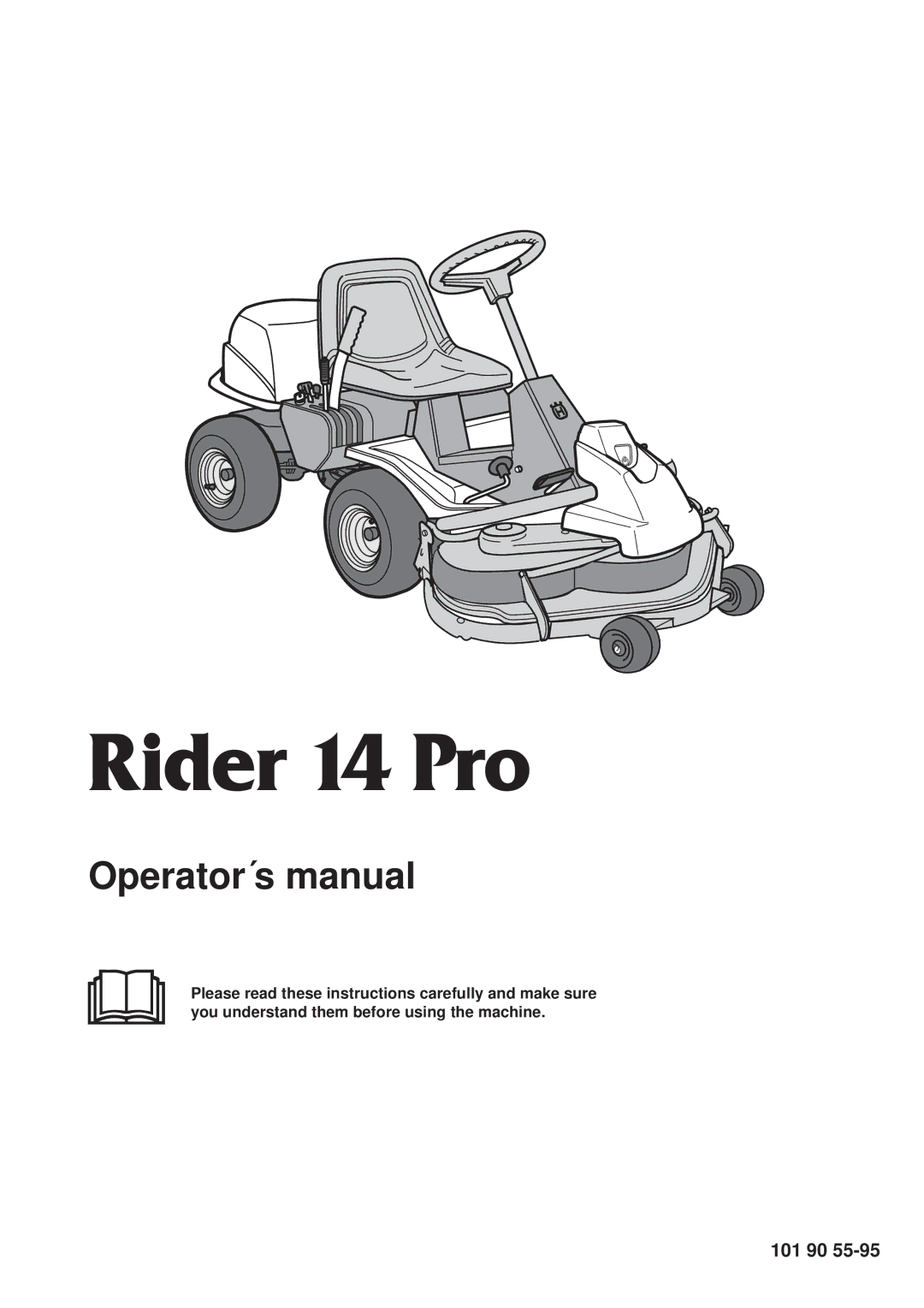 Husqvarna manual Rider 14 Pro, 101 90 