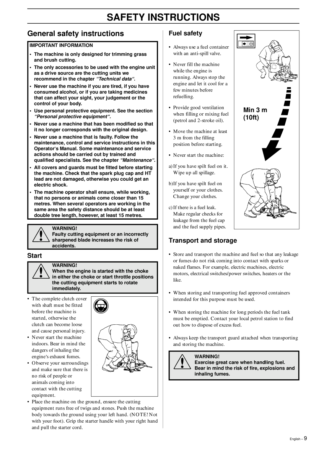 Husqvarna 142RB, 142 RB, 152RB manual General safety instructions 