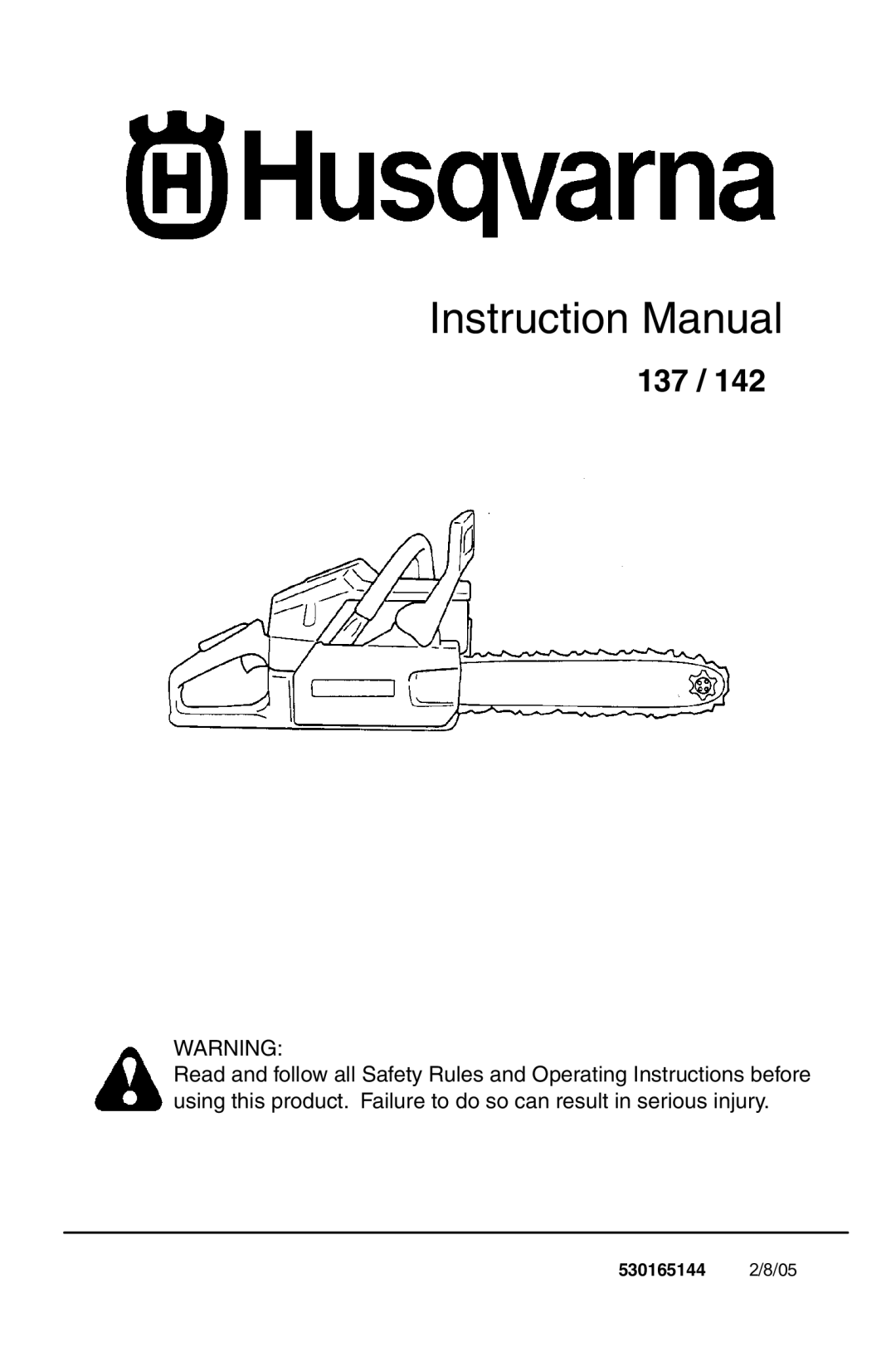 Husqvarna 142 instruction manual 137 