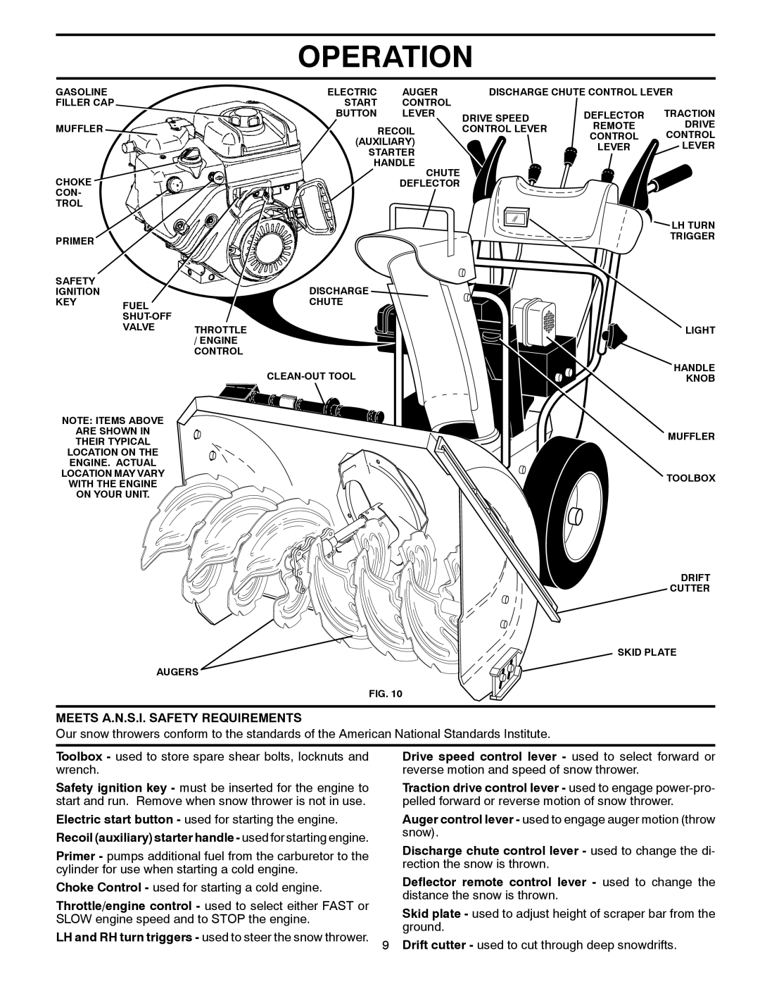 Husqvarna 14527SB-LS manual Meets A.N.S.I. Safety Requirements 