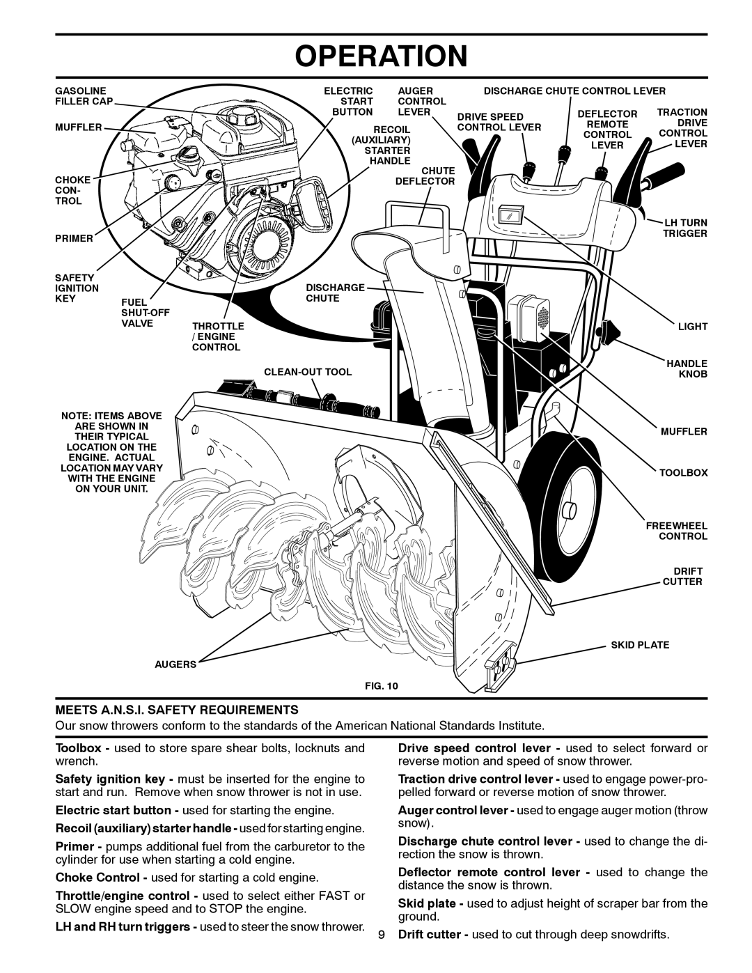 Husqvarna 16530SB-XLS manual Meets A.N.S.I. Safety Requirements 