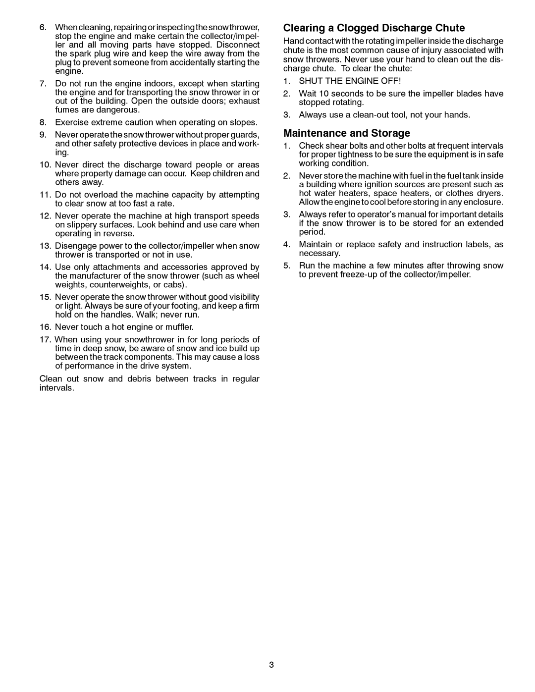 Husqvarna 1827EXLT warranty Clearing a Clogged Discharge Chute, Shut the Engine OFF 