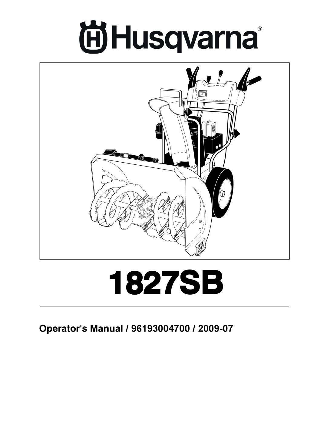 Husqvarna 1827SB manual Operators Manual 