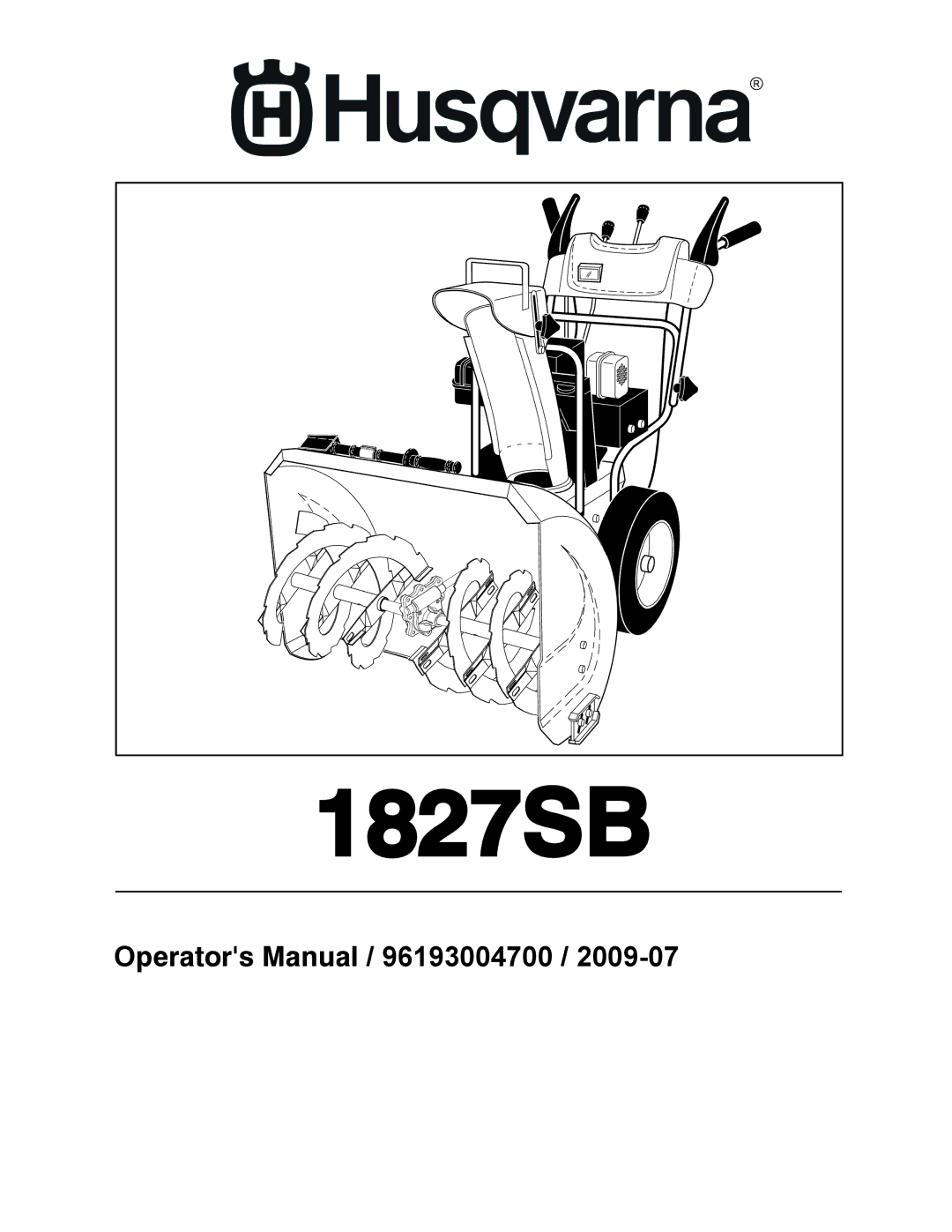 Husqvarna 1827SB manual 