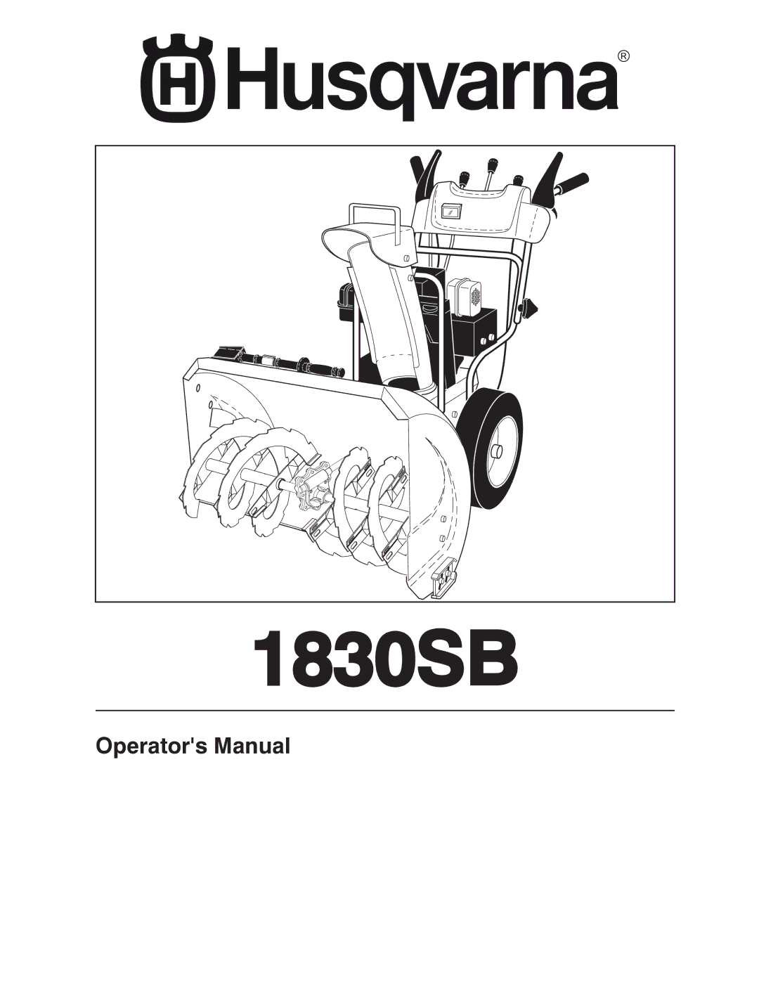 Husqvarna 96193005700 manual 1830SB 