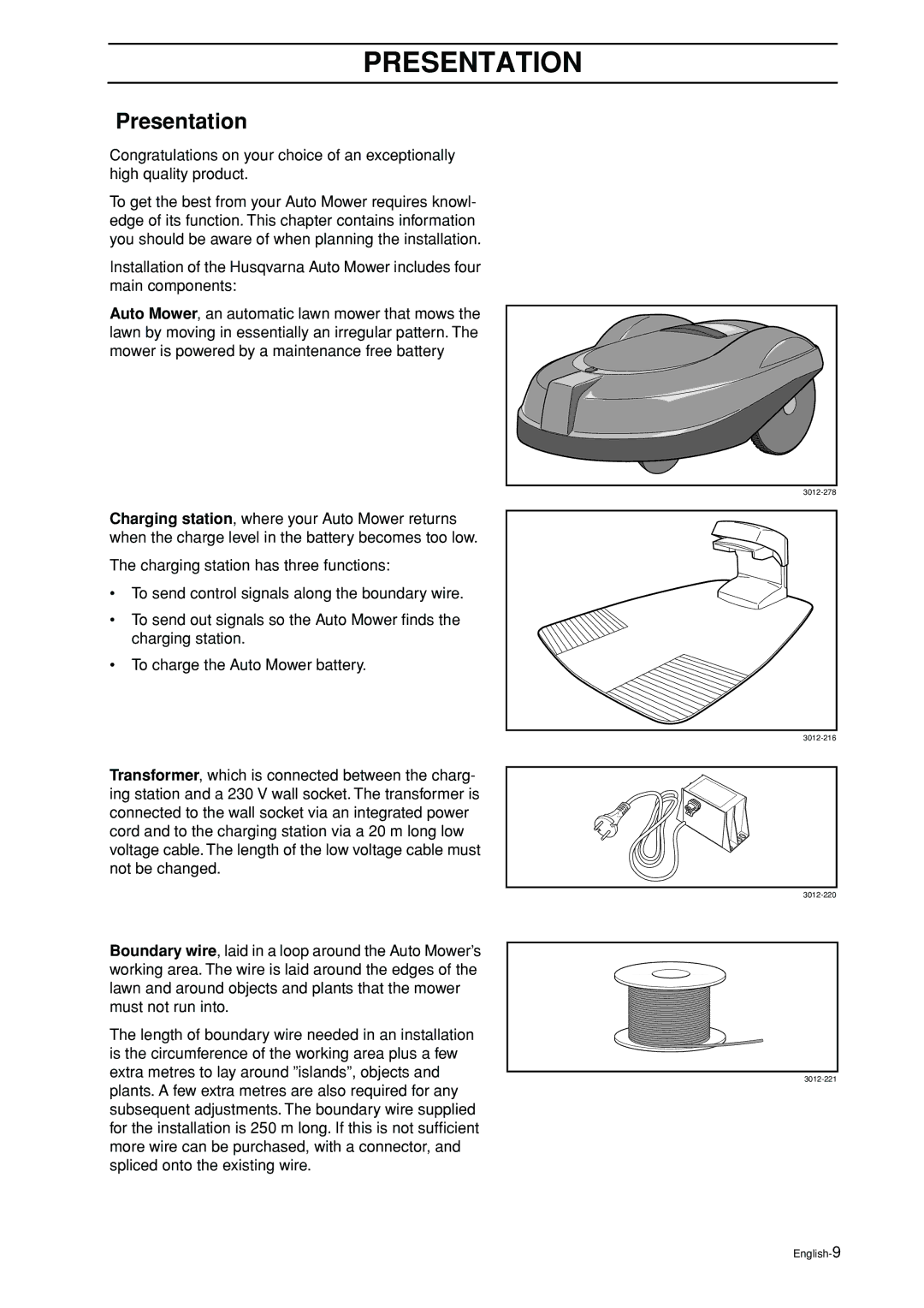 Husqvarna 2003-06 manual Presentation 