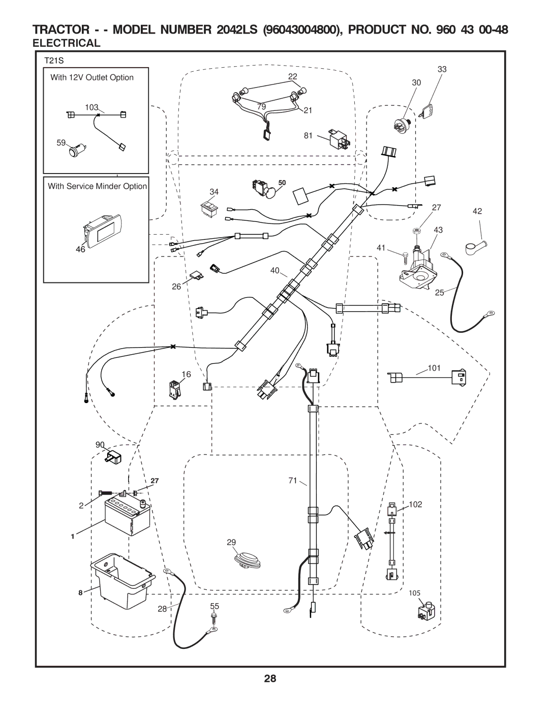 Husqvarna 2042 LS (CA) manual Electrical 