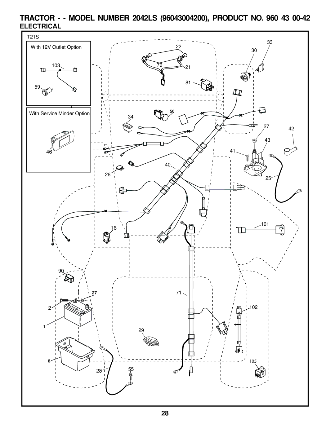 Husqvarna 2042 LS manual Electrical 