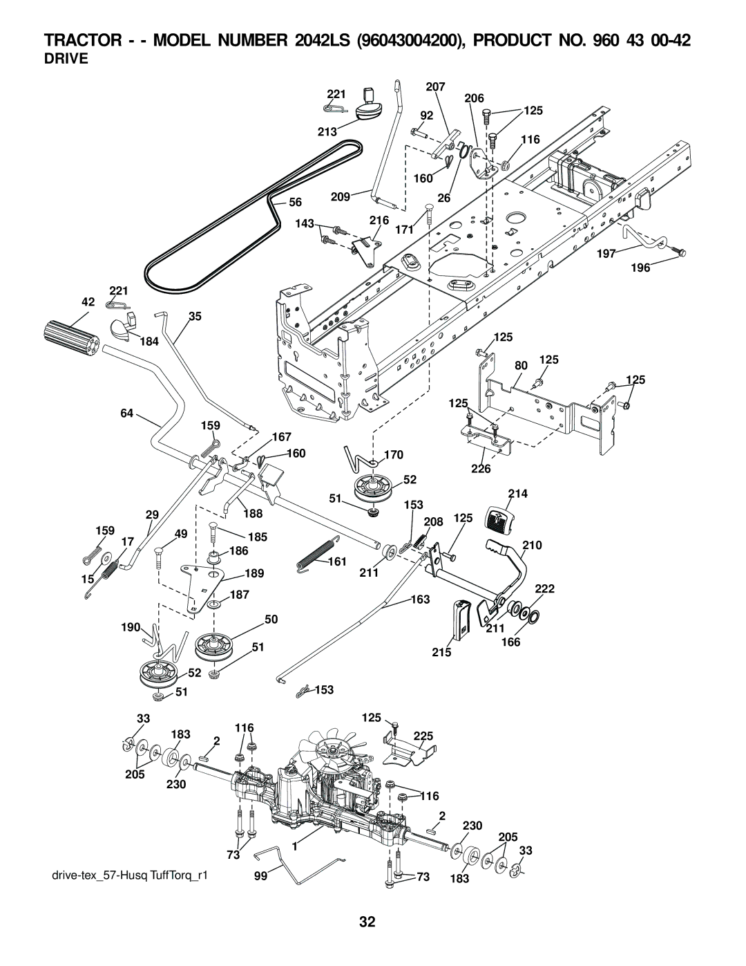 Husqvarna 2042 LS manual Drive 