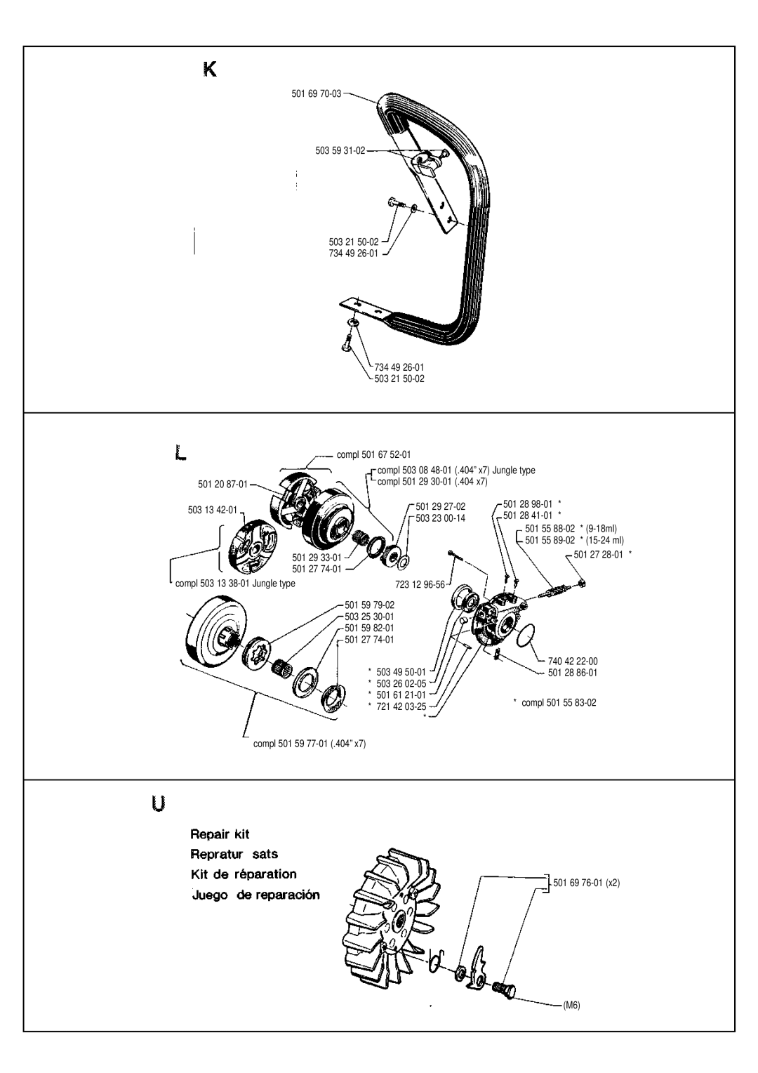 Husqvarna 2101 manual 501 69 503 59 503 21 734 49 Compl 501 67 