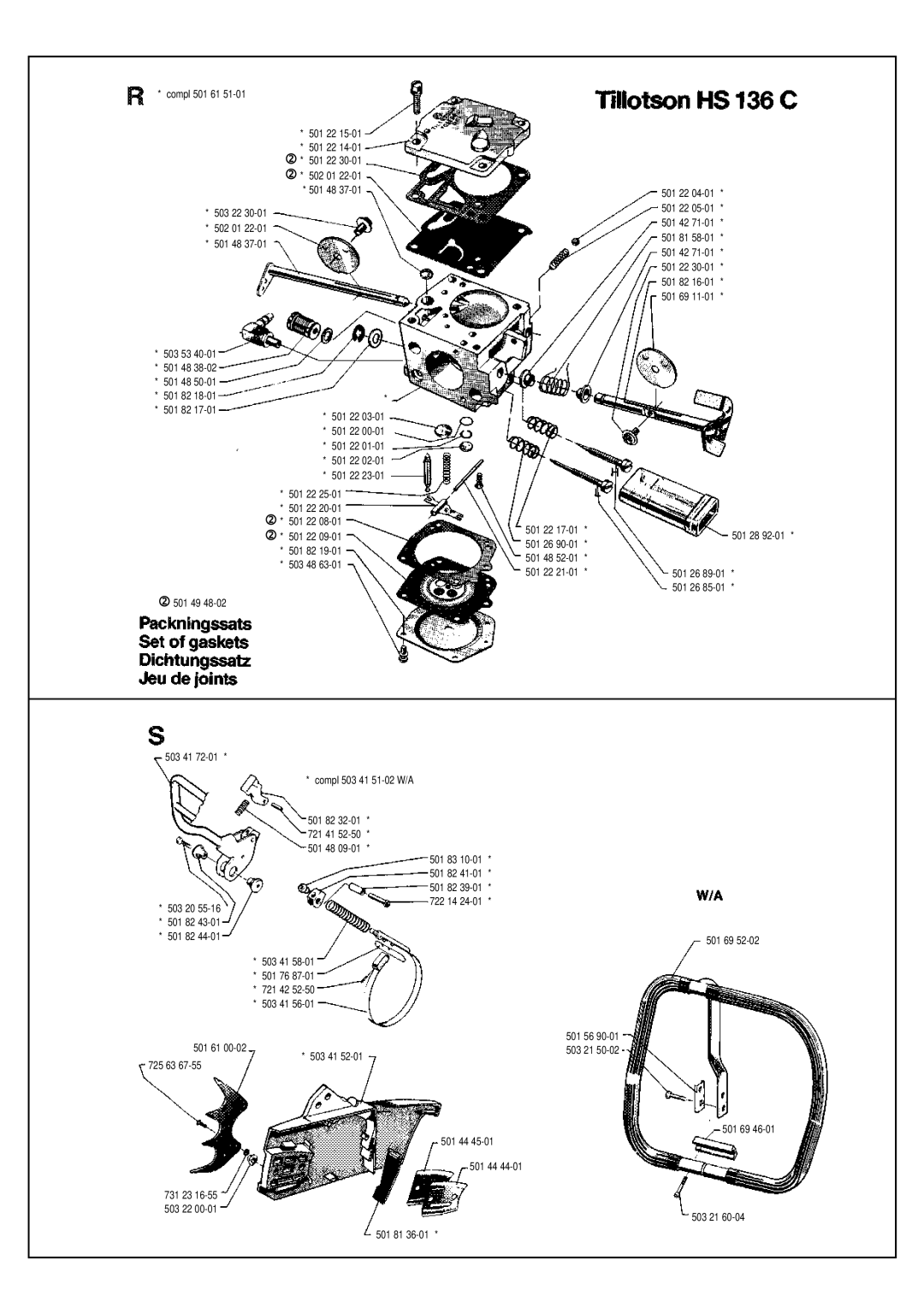 Husqvarna 2101 manual Compl 501 61 