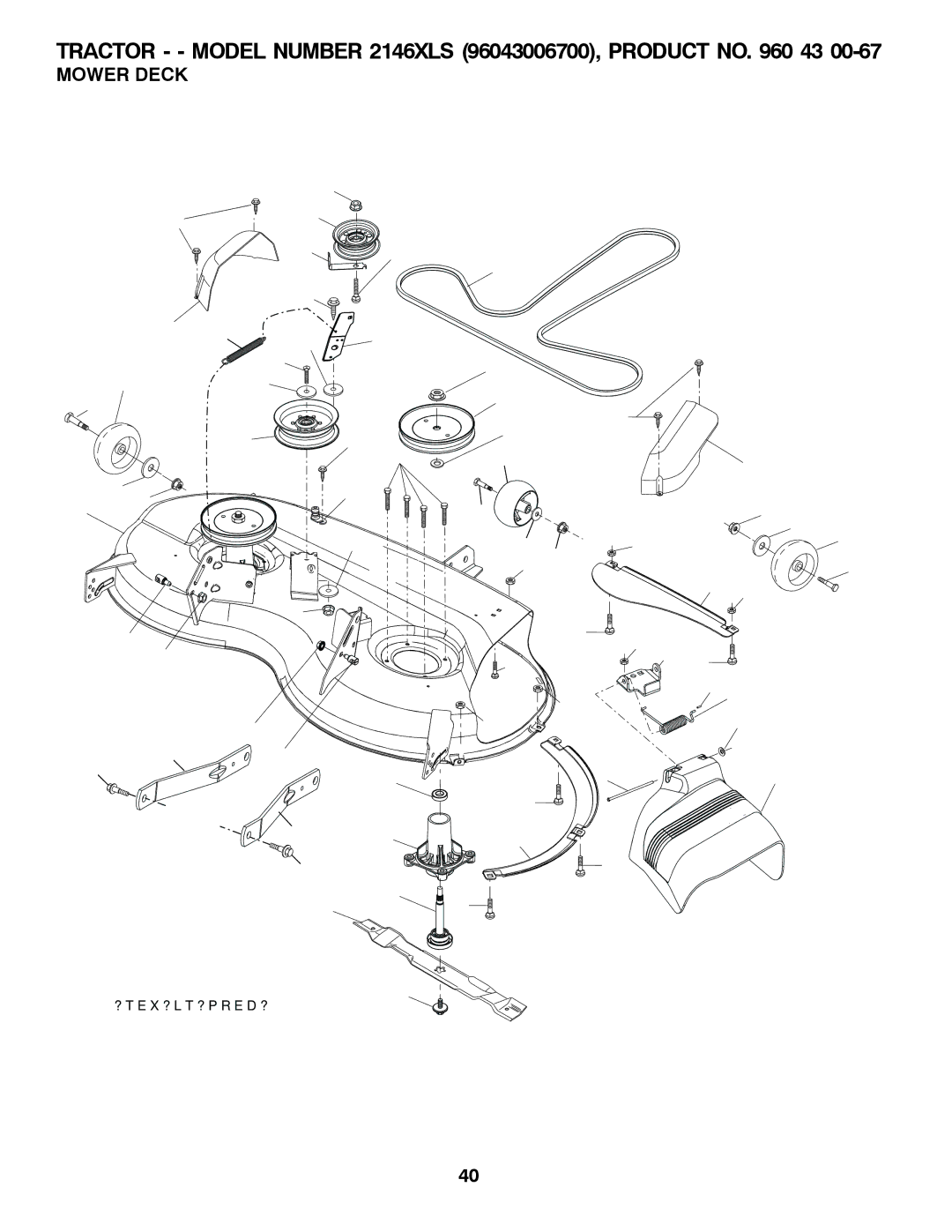 Husqvarna 2146XLS owner manual Mower Deck 