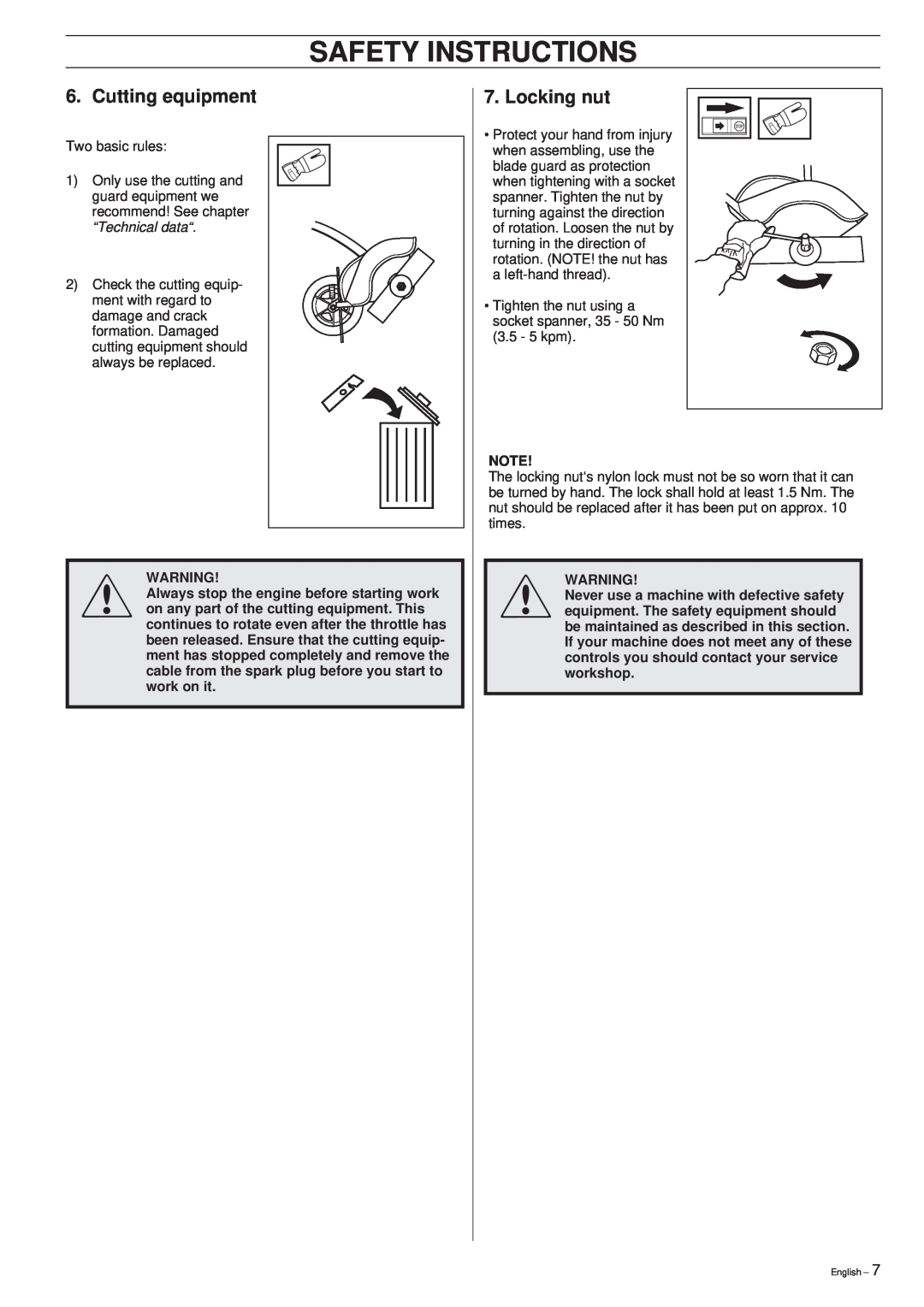 Husqvarna 225E manual Safety Instructions, Two basic rules 