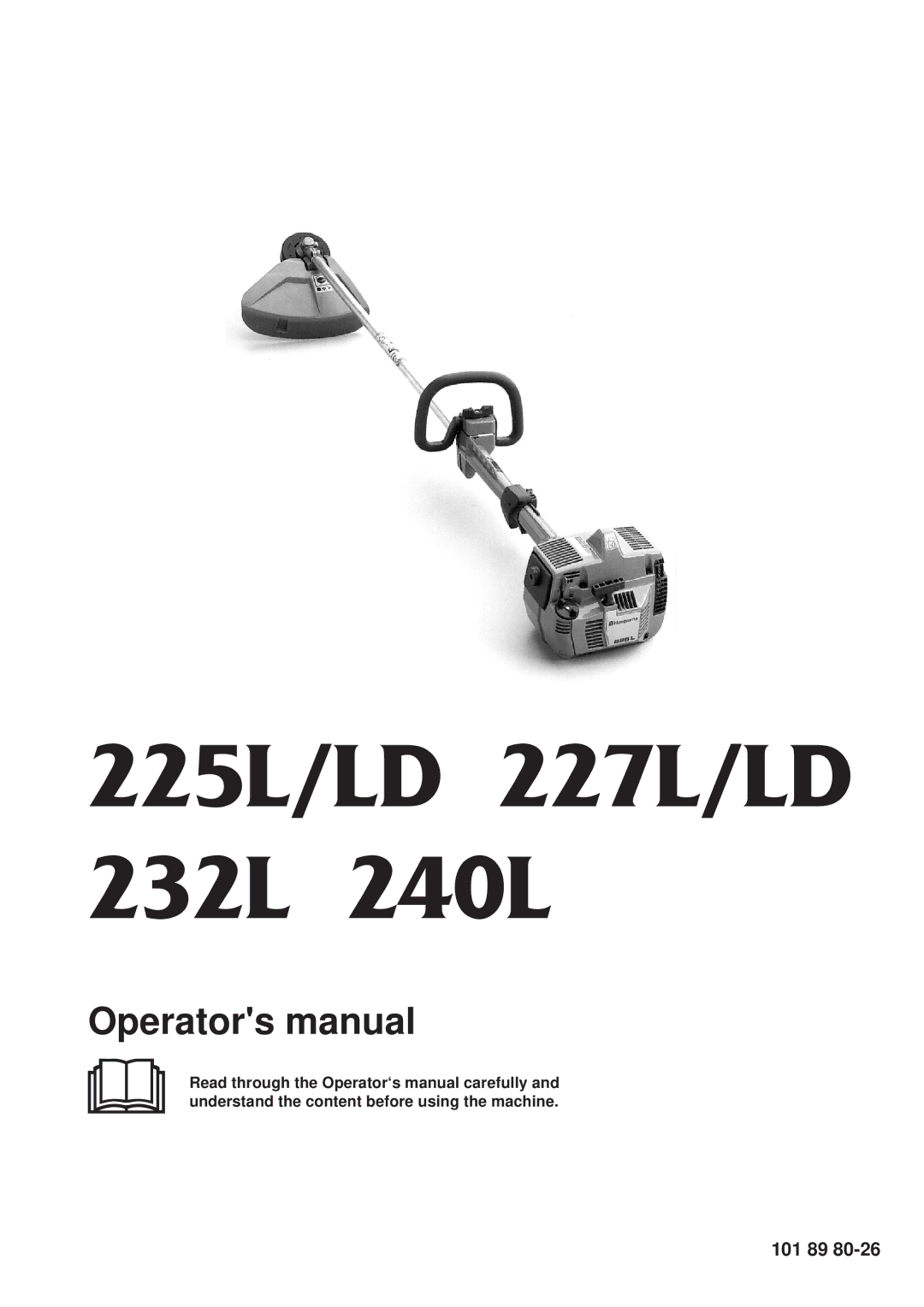 Husqvarna 225LD, 227LD manual 225L/LD 227L/LD 232L 240L, 101 89 