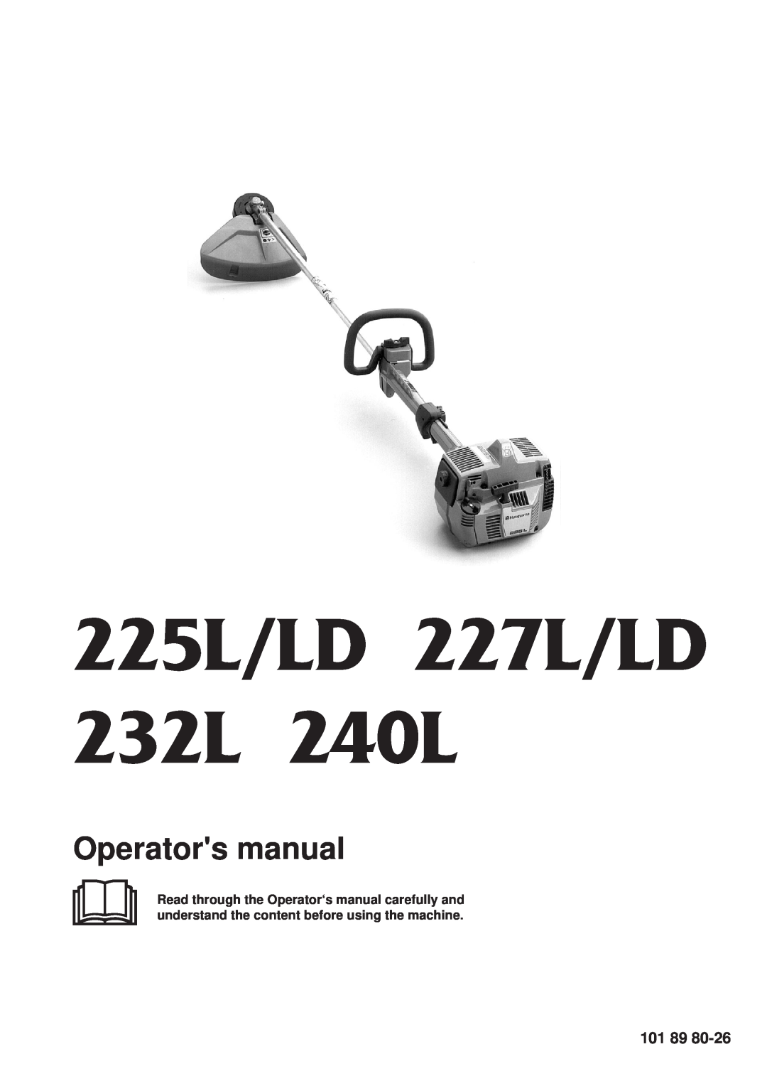 Husqvarna 225LD, 227LD manual 101 89, 225L/LD 227L/LD 232L 240L, Operators manual 