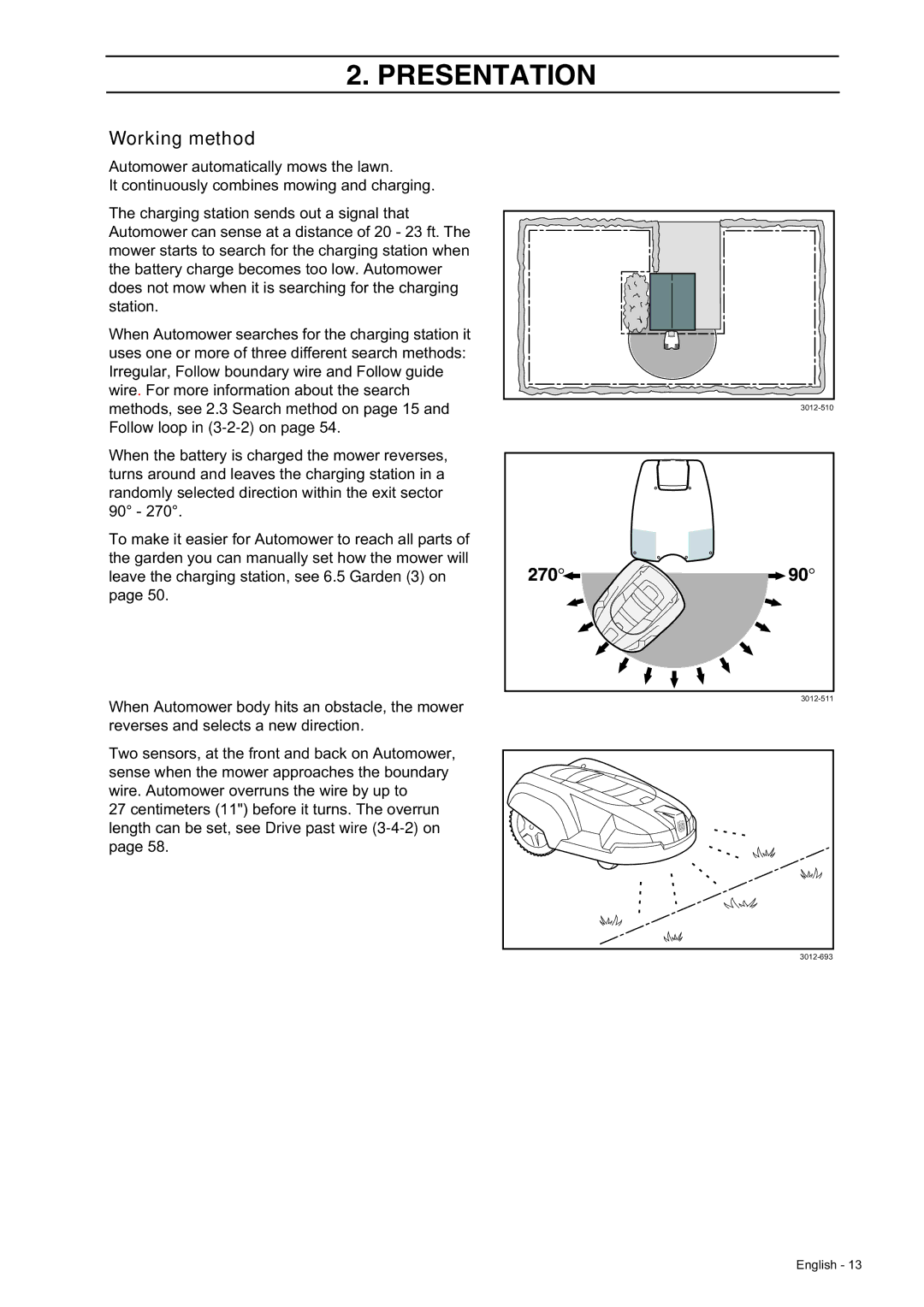 Husqvarna 230 ACX/220 AC manual Working method 