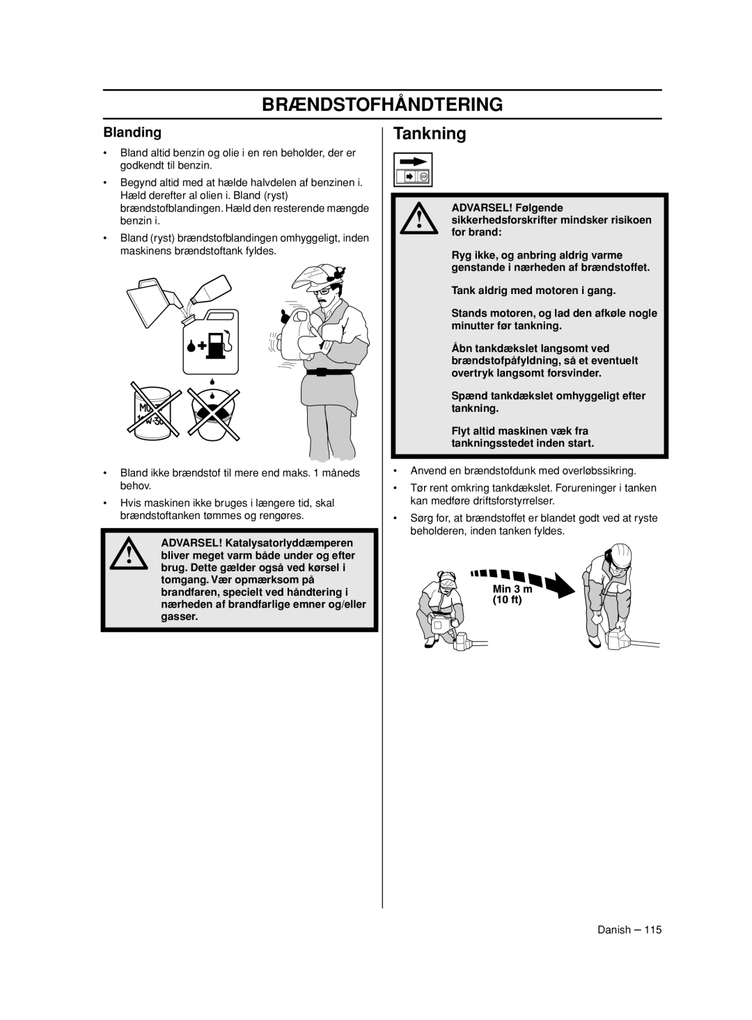 Husqvarna 233RJ manual Tankning, Blanding 