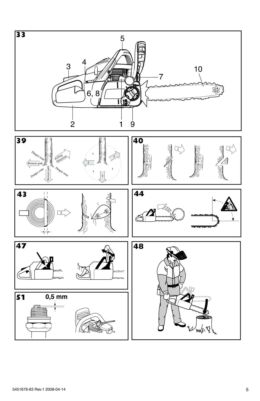 Husqvarna 240e, 235e manuel dutilisation Retreat path 