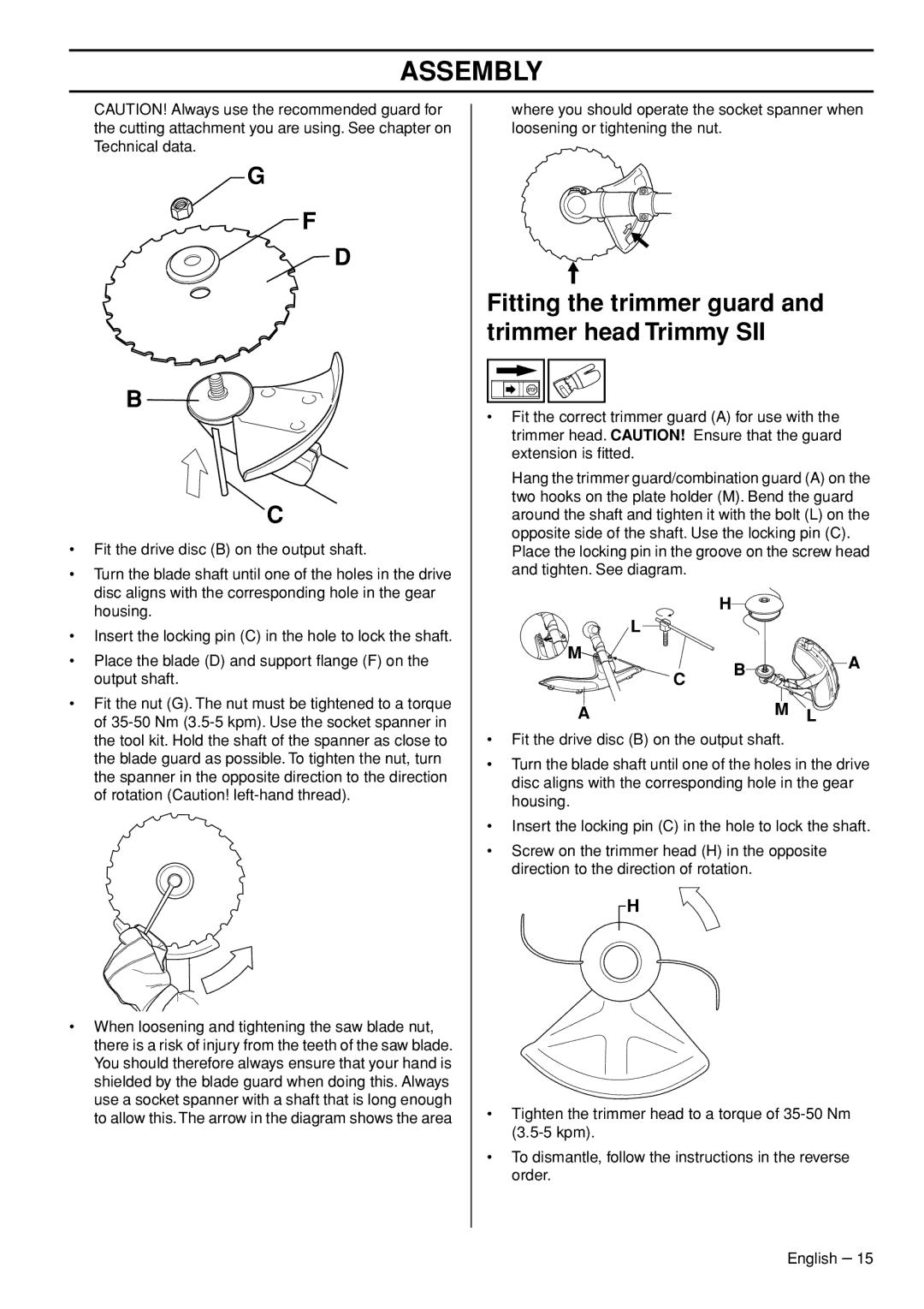 Husqvarna 235F manual Fitting the trimmer guard and trimmer head Trimmy SII, Am L 