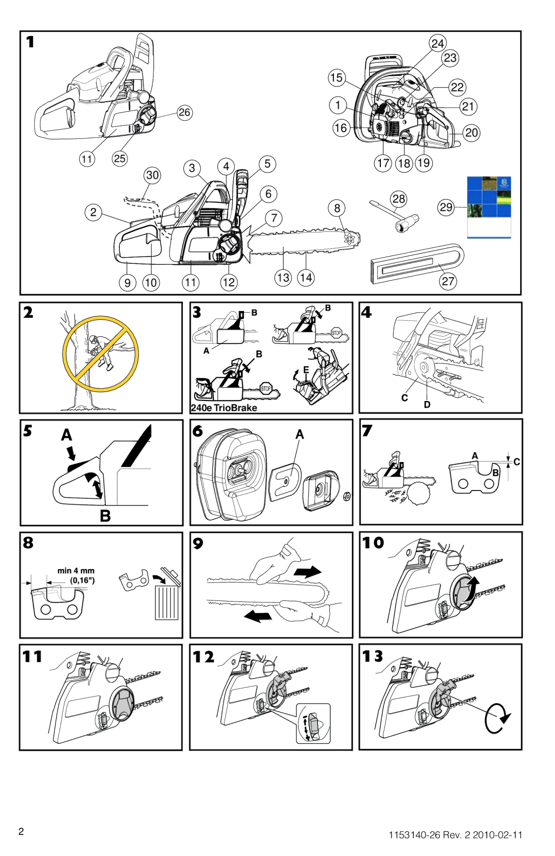 Husqvarna 236E manuel dutilisation 240e TrioBrake, Rev 