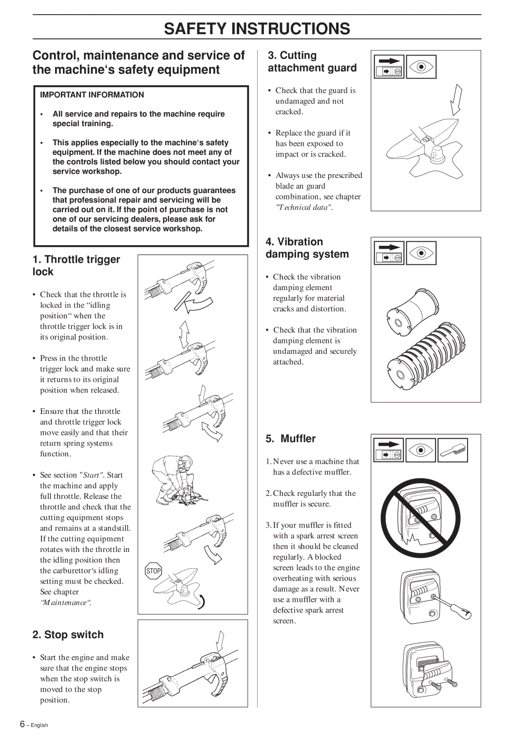 Husqvarna 240RBD manual Maintenance 