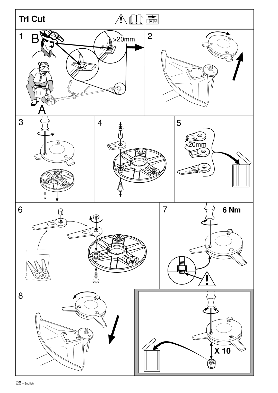 Husqvarna 232RJ, 240RJ, 227RJ manual Tri Cut 