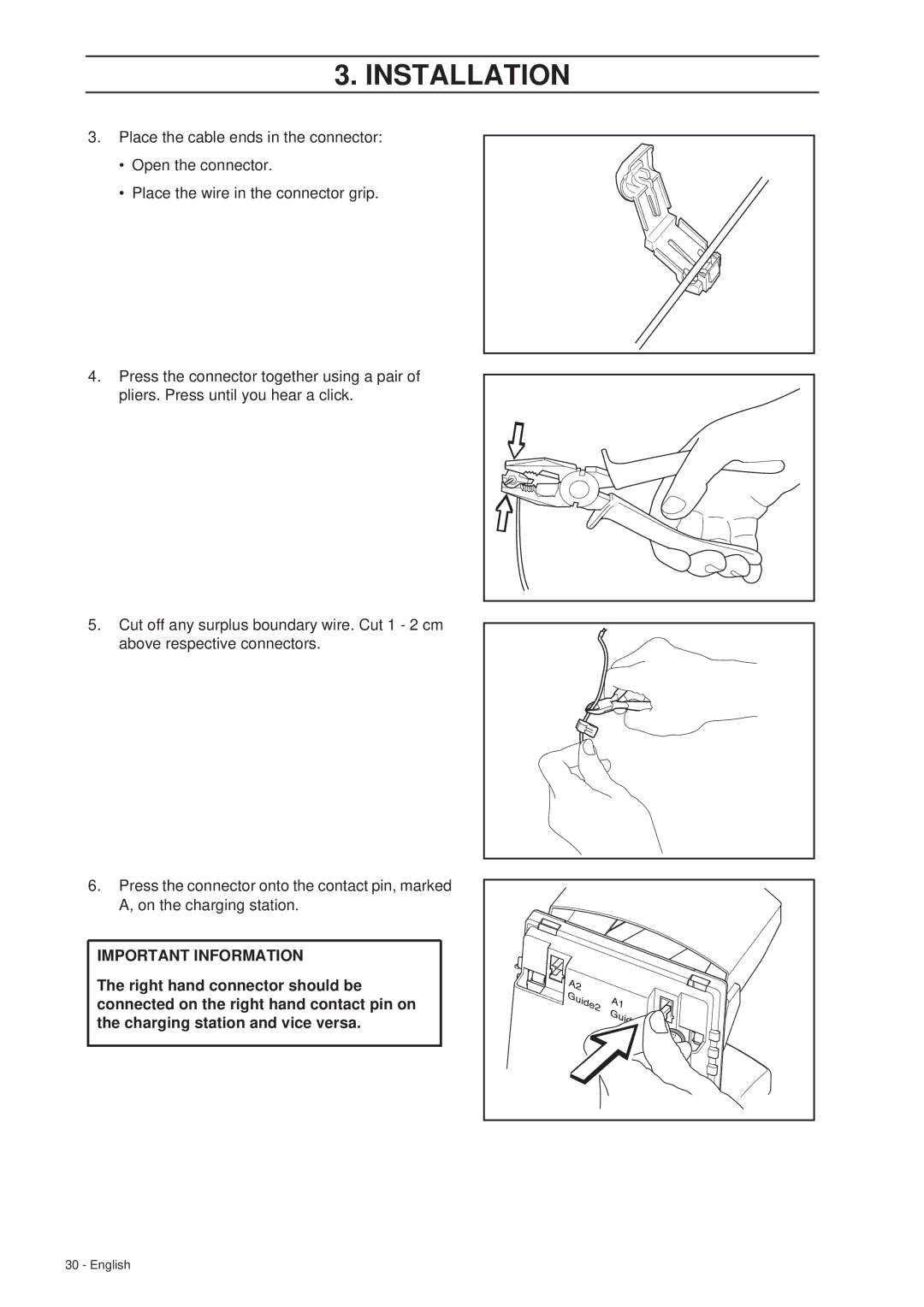 Husqvarna 260 ACX manual Installation 