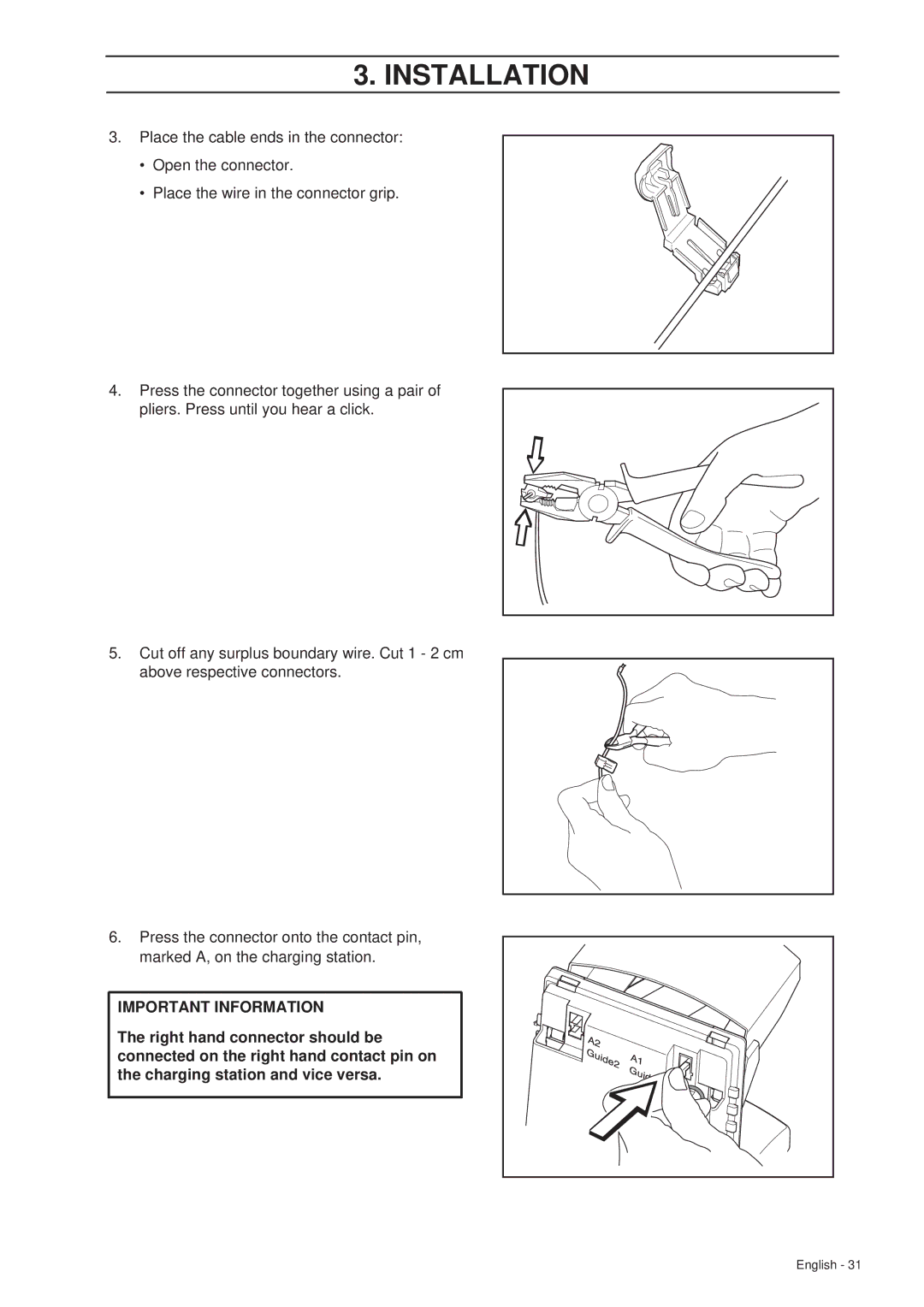 Husqvarna 265 ACX manual Installation 