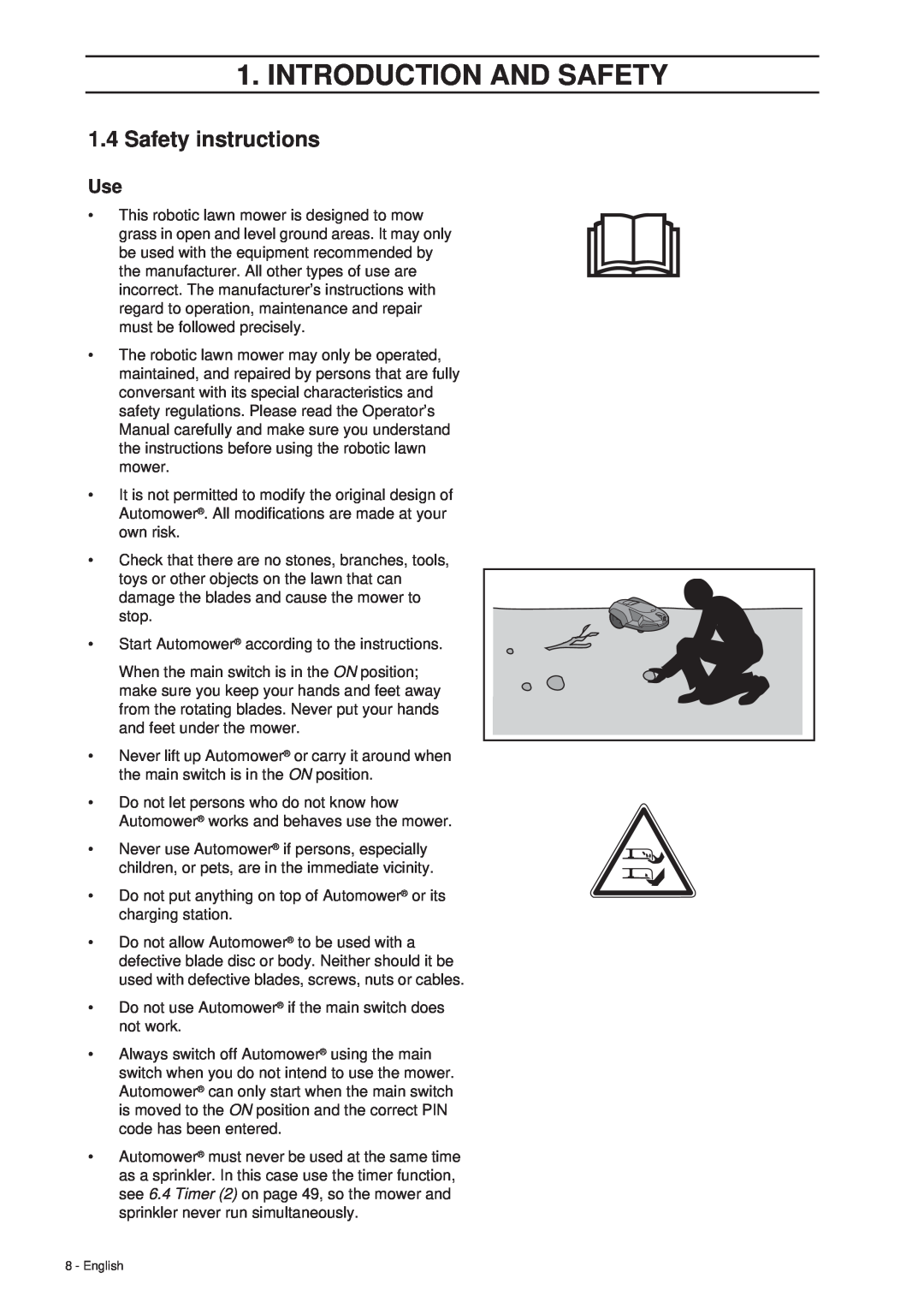 Husqvarna 265 ACX manual Safety instructions, Introduction And Safety 