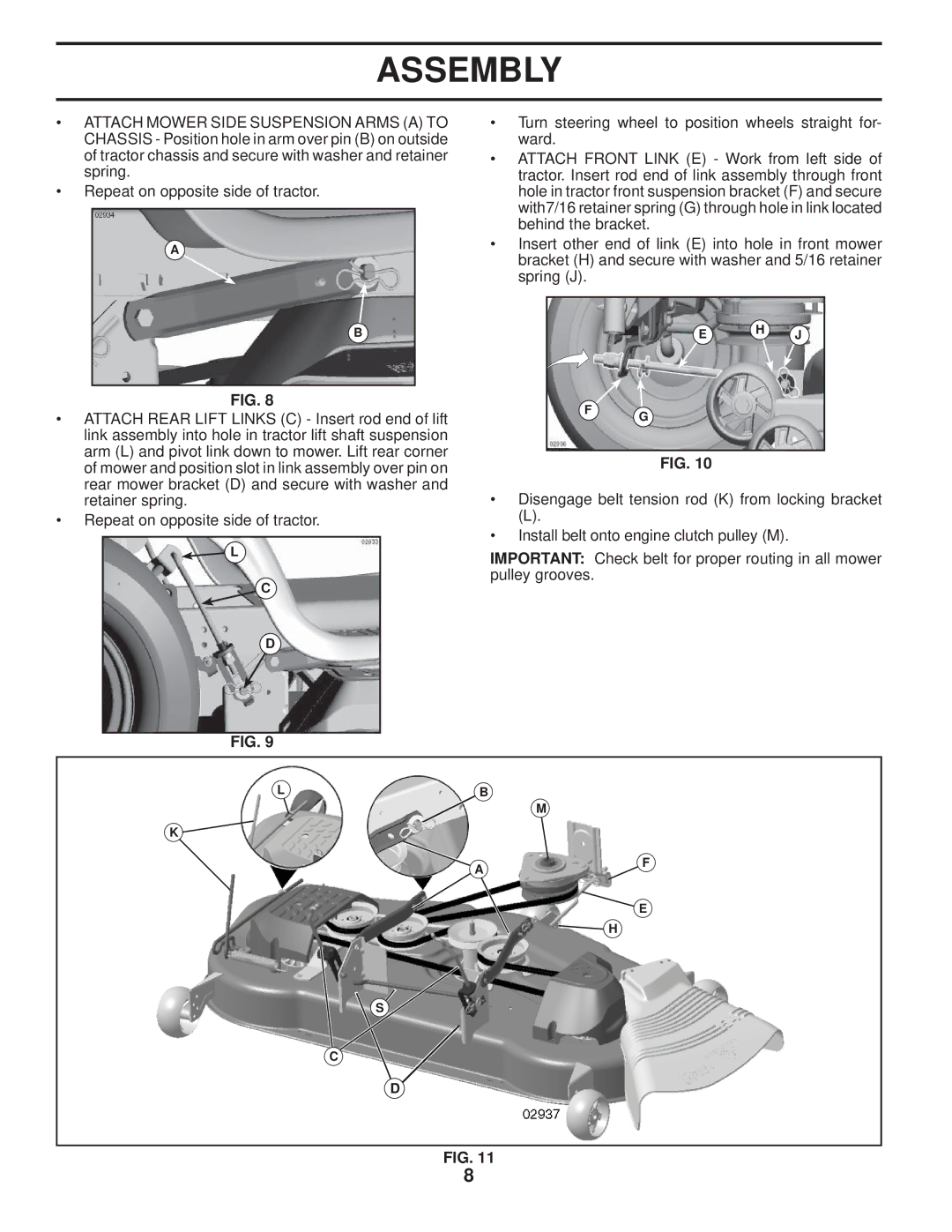 Husqvarna 2754 GLS manual Assembly 