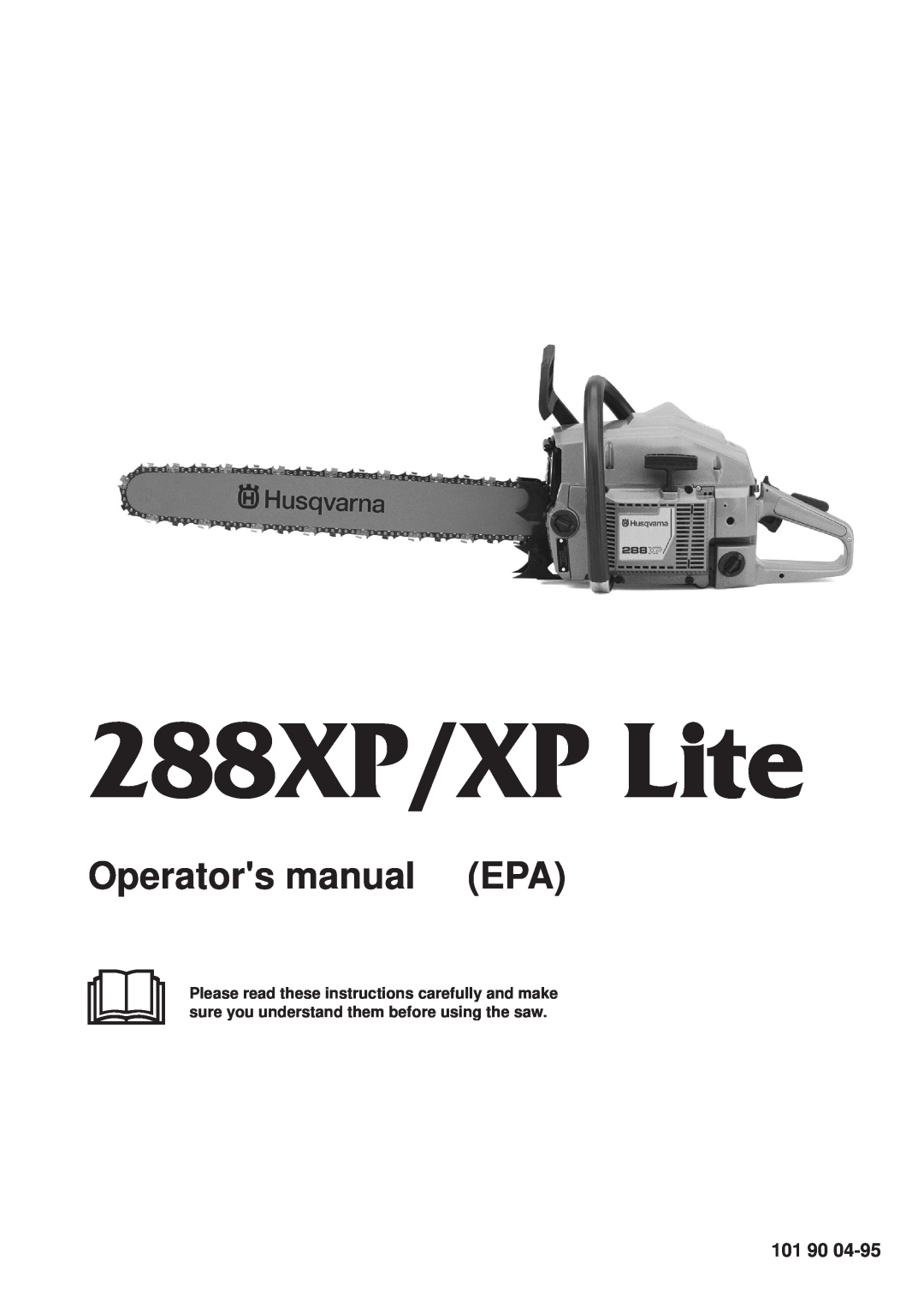 Husqvarna 288XP/XP lite manual 288XP/XP Lite, Operators manual EPA, 101 90 