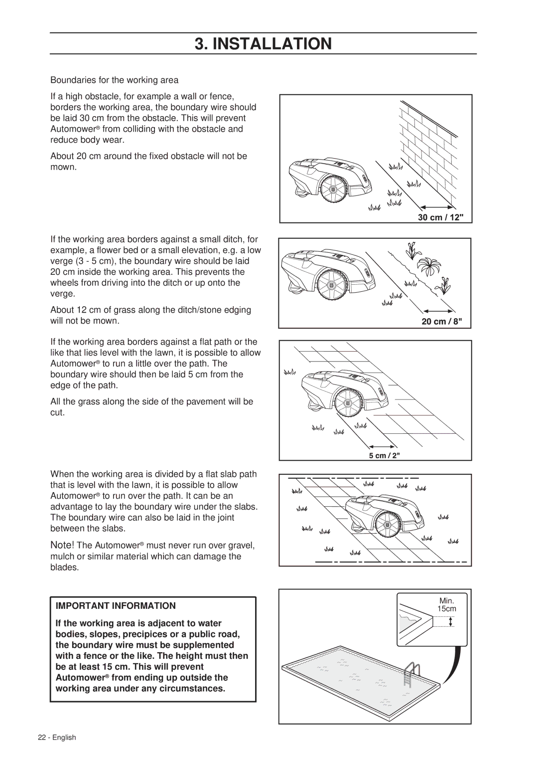 Husqvarna 305 manual Min 