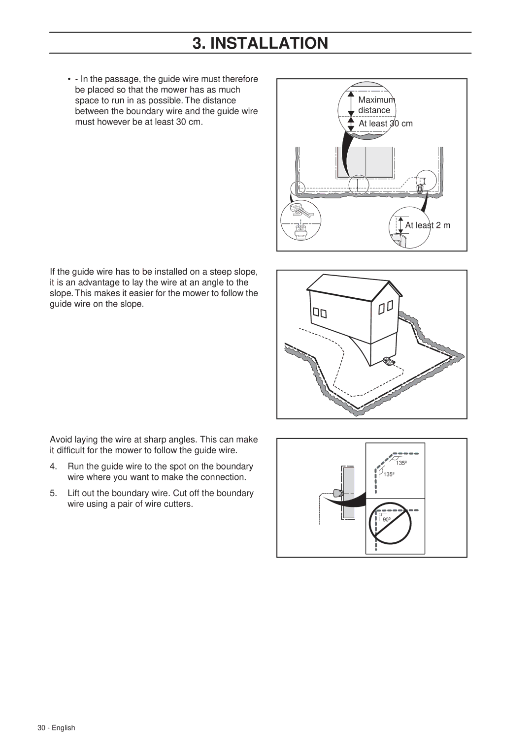 Husqvarna 305 manual At least 2 m 