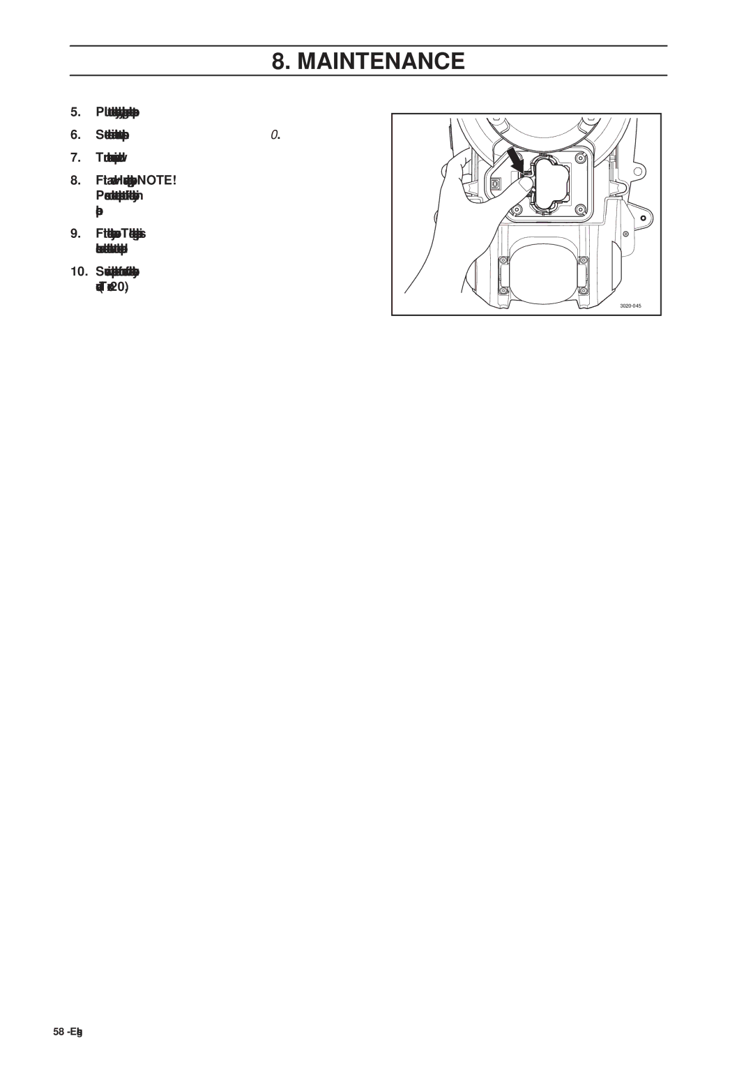 Husqvarna 305 manual 3020-045 