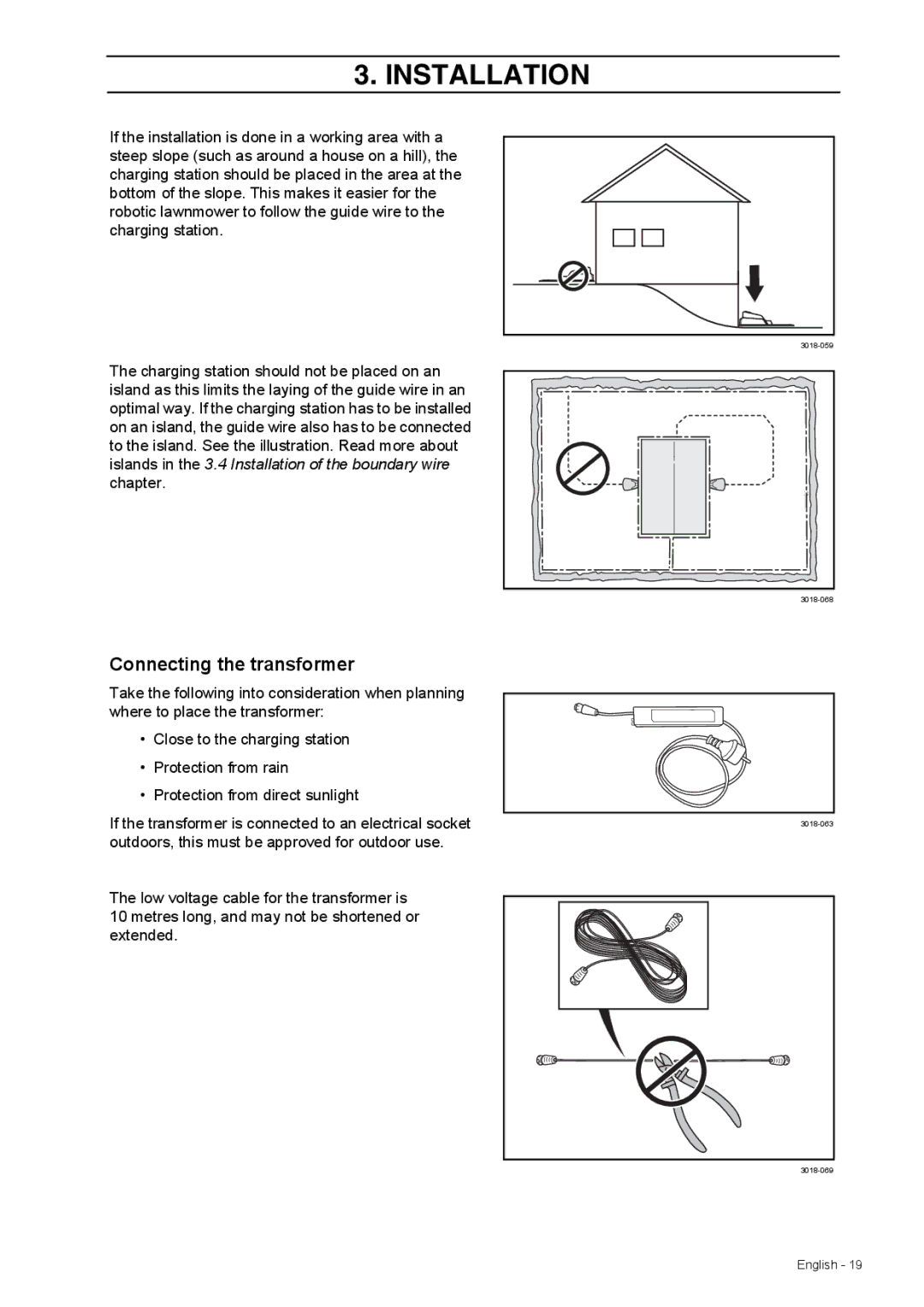 Husqvarna 308 manual Connecting the transformer 