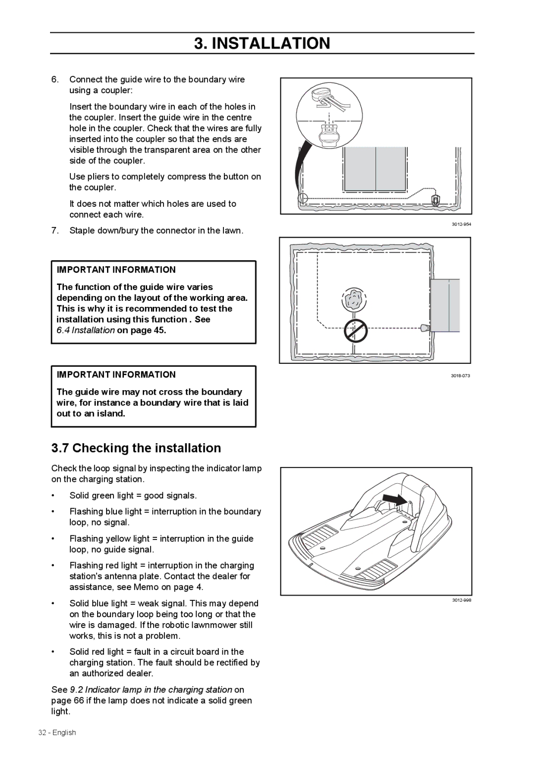 Husqvarna 308 manual Checking the installation, Installation on 