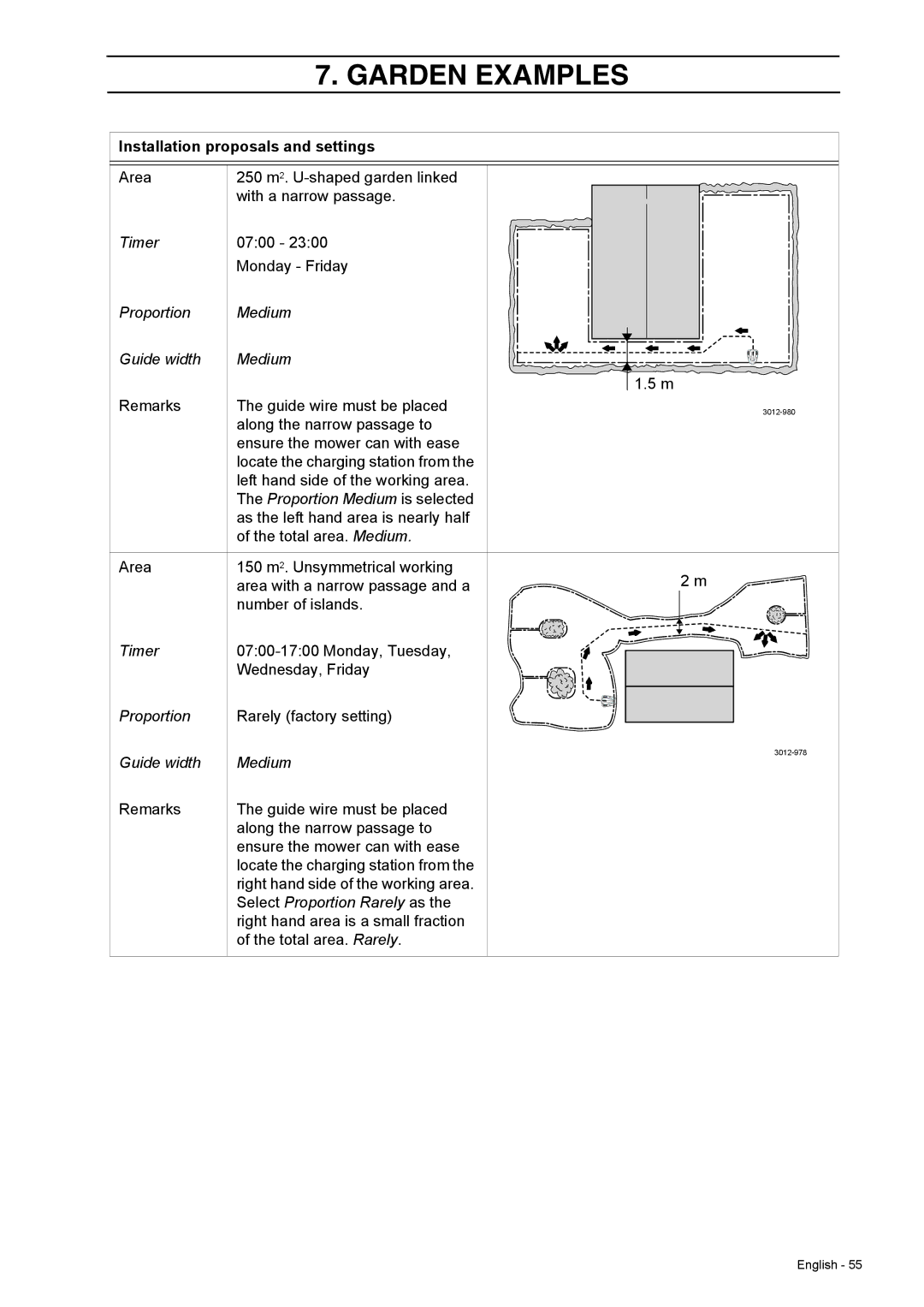 Husqvarna 308 manual Proportion Medium Guide width, Proportion Medium is selected, Select Proportion Rarely as 