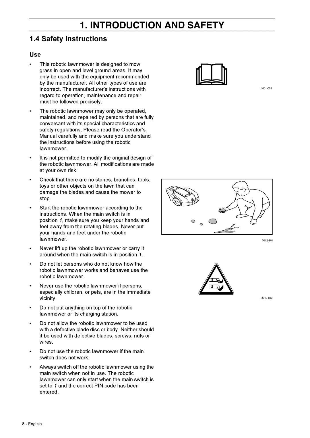 Husqvarna 308 manual Safety Instructions, Use 