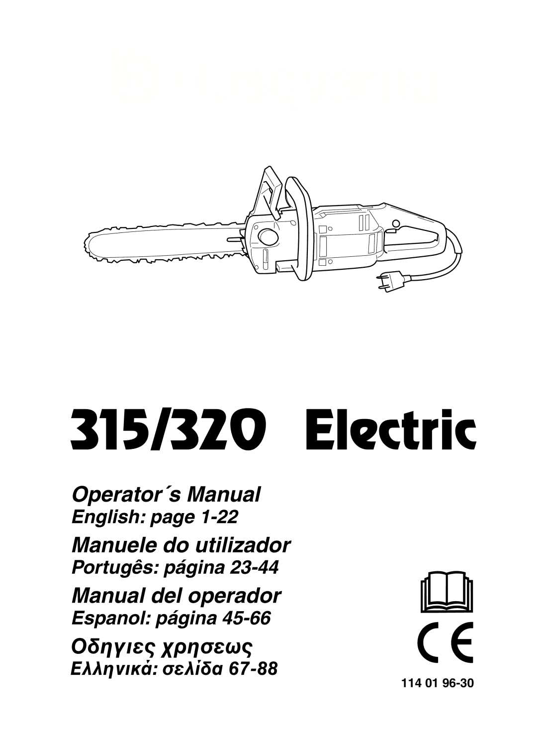 Husqvarna 315, 320 manual 315/320 Electric 