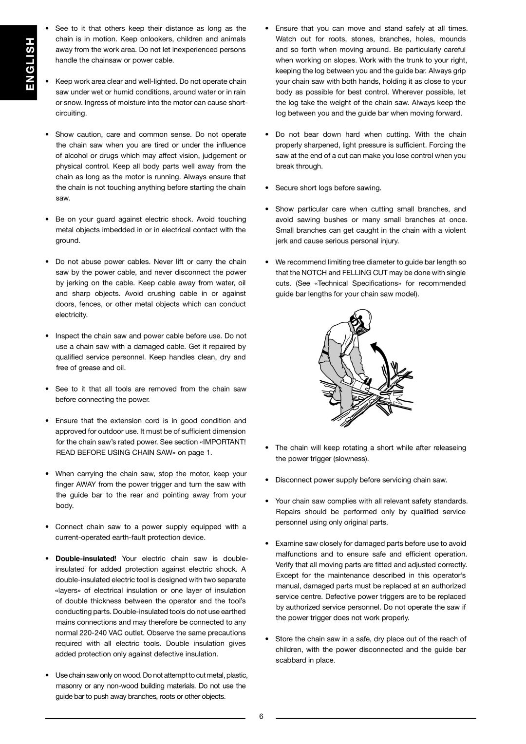 Husqvarna 317 EL, 321 EL manual English 