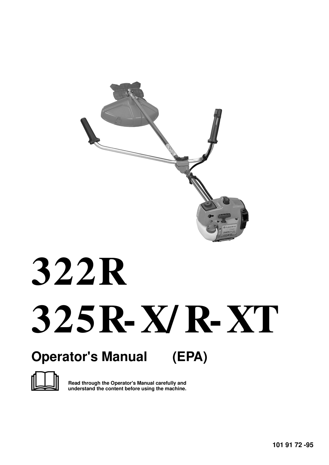 Husqvarna manual 322R 325R-X/R-XT, Operators Manual 