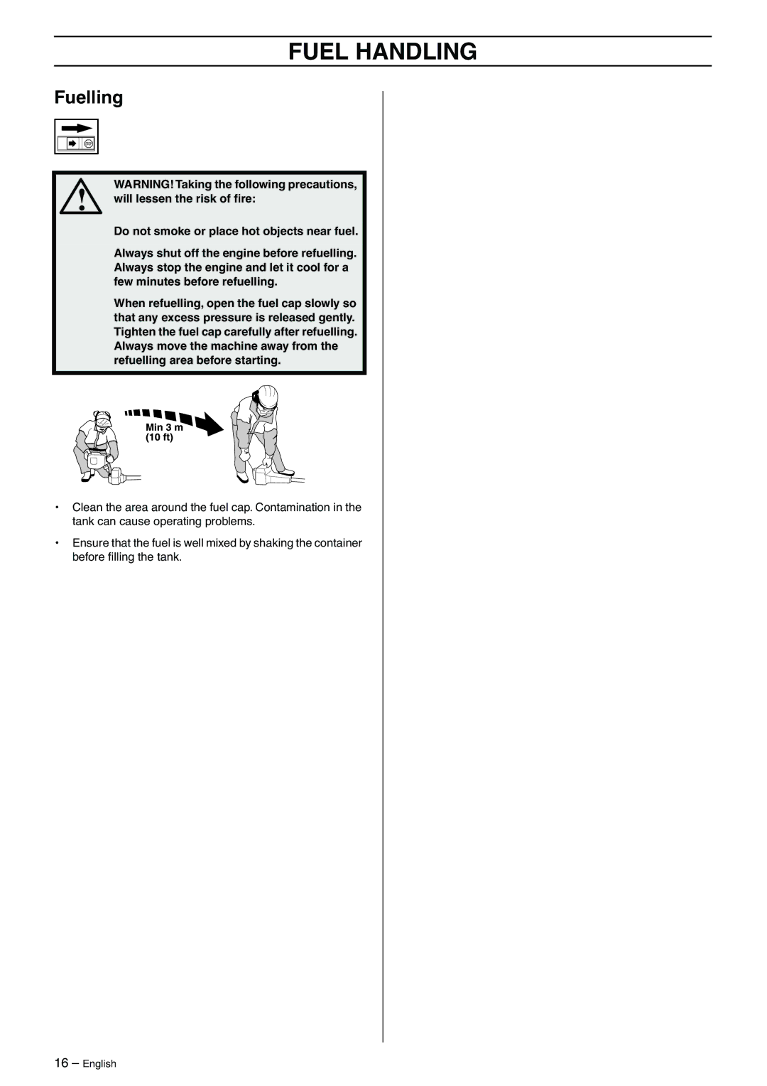 Husqvarna 323C manual Fuelling 