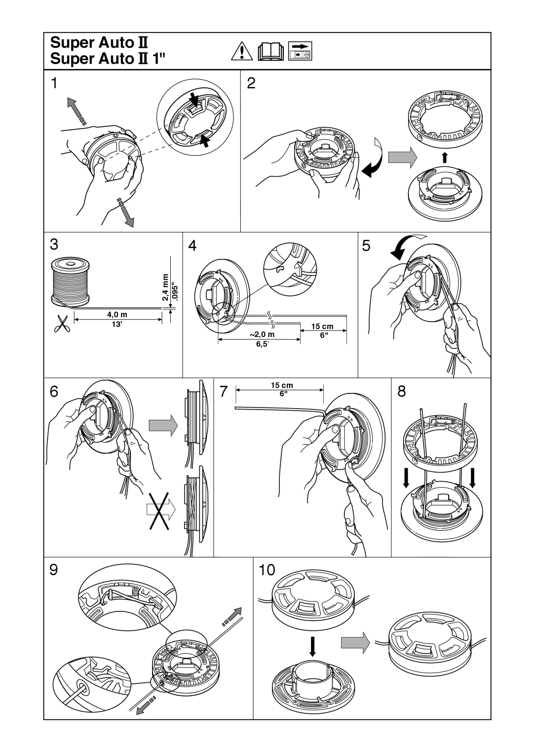 Husqvarna 323RJ manual Super Auto Super Auto II 