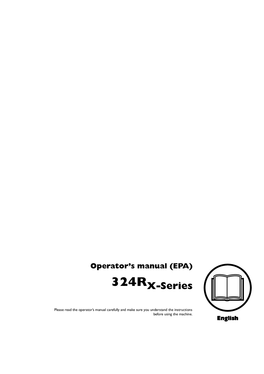 Husqvarna manual 324RX-Series, Operator’s manual EPA, English 
