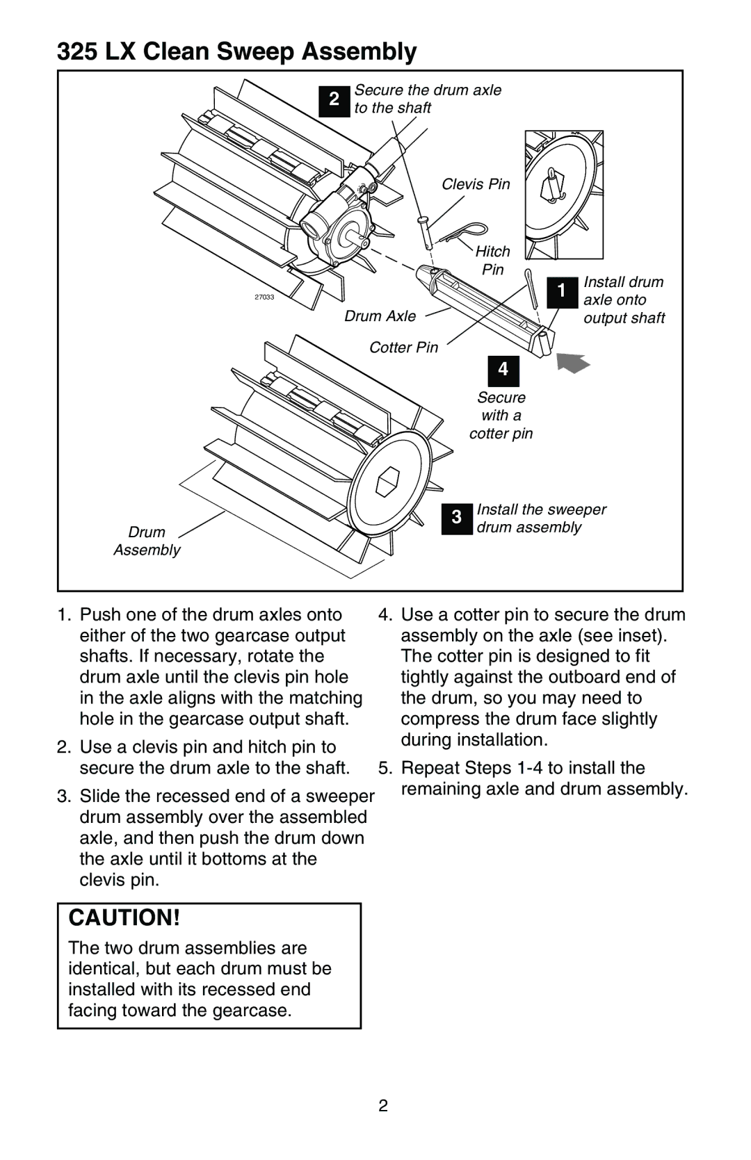 Husqvarna 325 LX manual LX Clean Sweep Assembly 