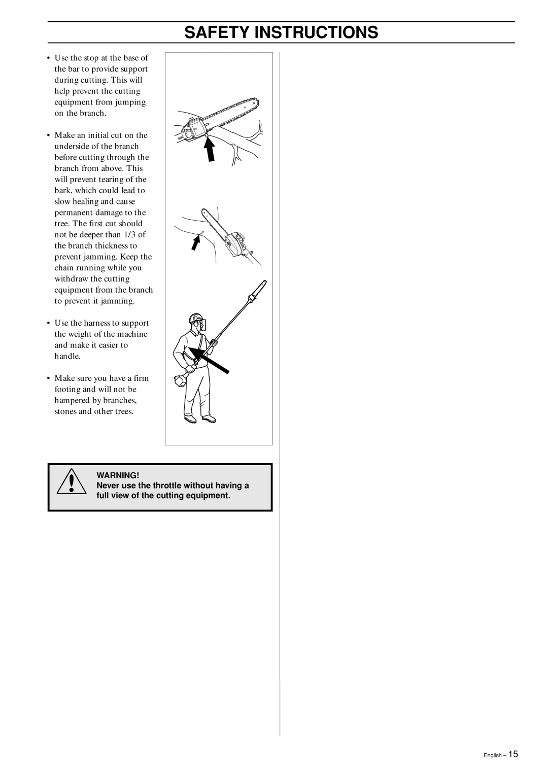 Husqvarna 323P4, 325P4, 325P5 manual Safety Instructions 